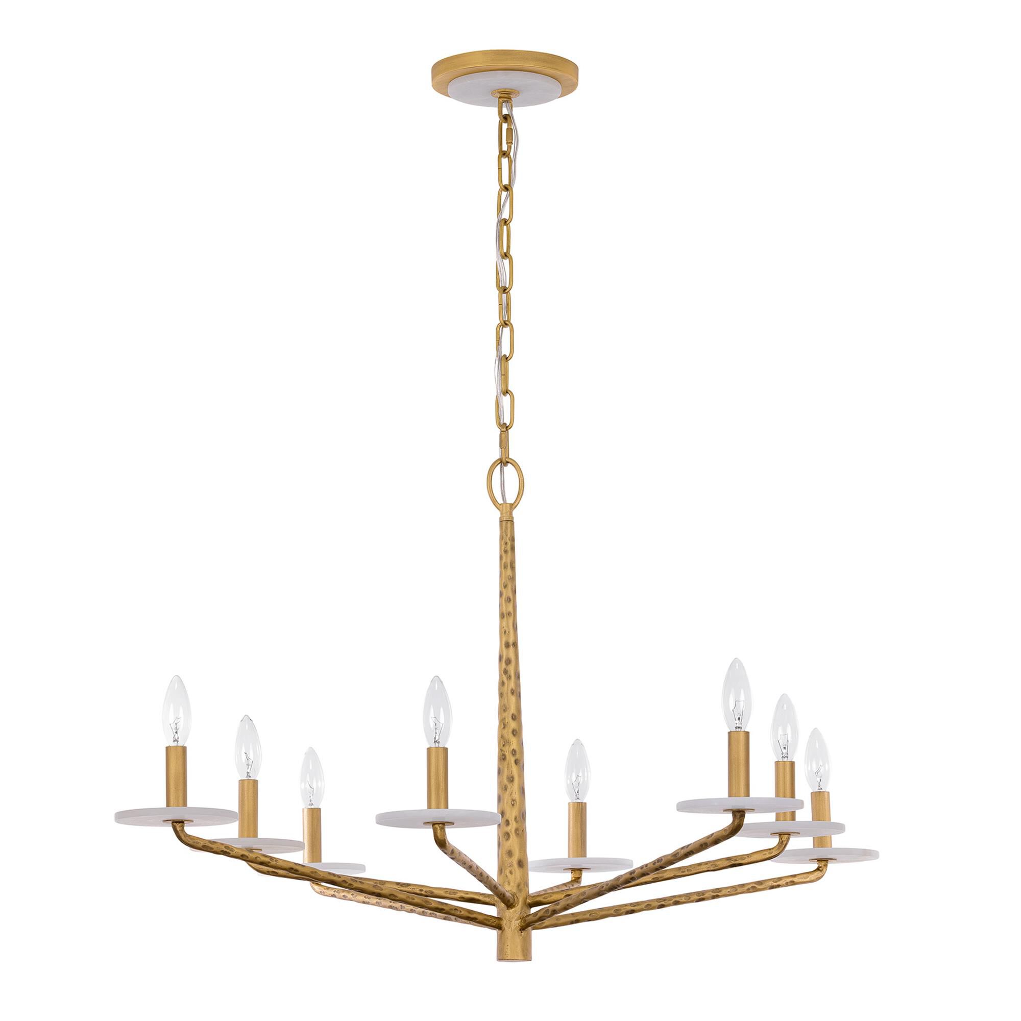 Shown in Distressed Gold finish and Natural Alabaster Stone accent