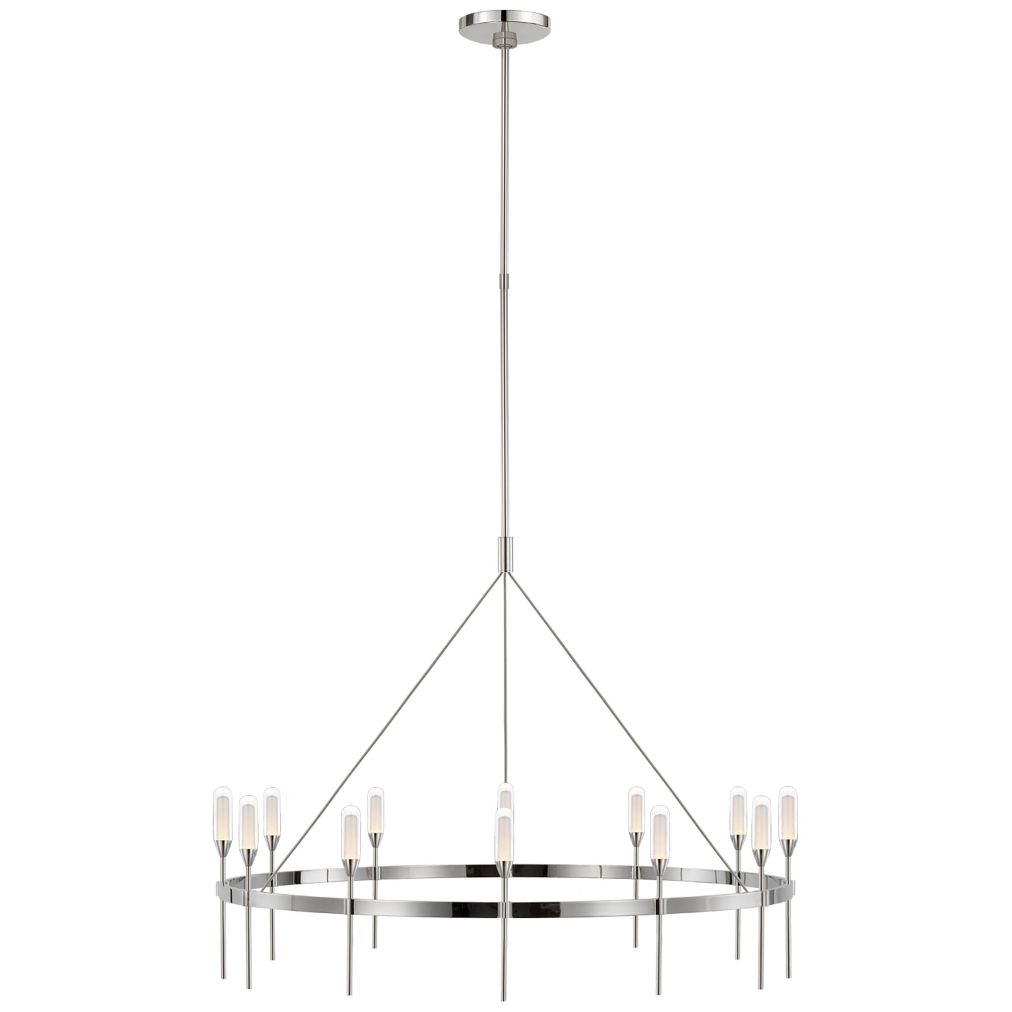 Shown in Polished Nickel finish and Clear glass