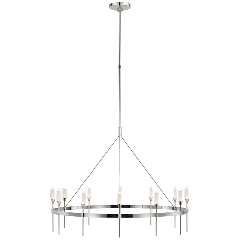 Peter Bristol Overture 39 Inch 12 Light LED Chandelier by Visual Comfort Signature Collection