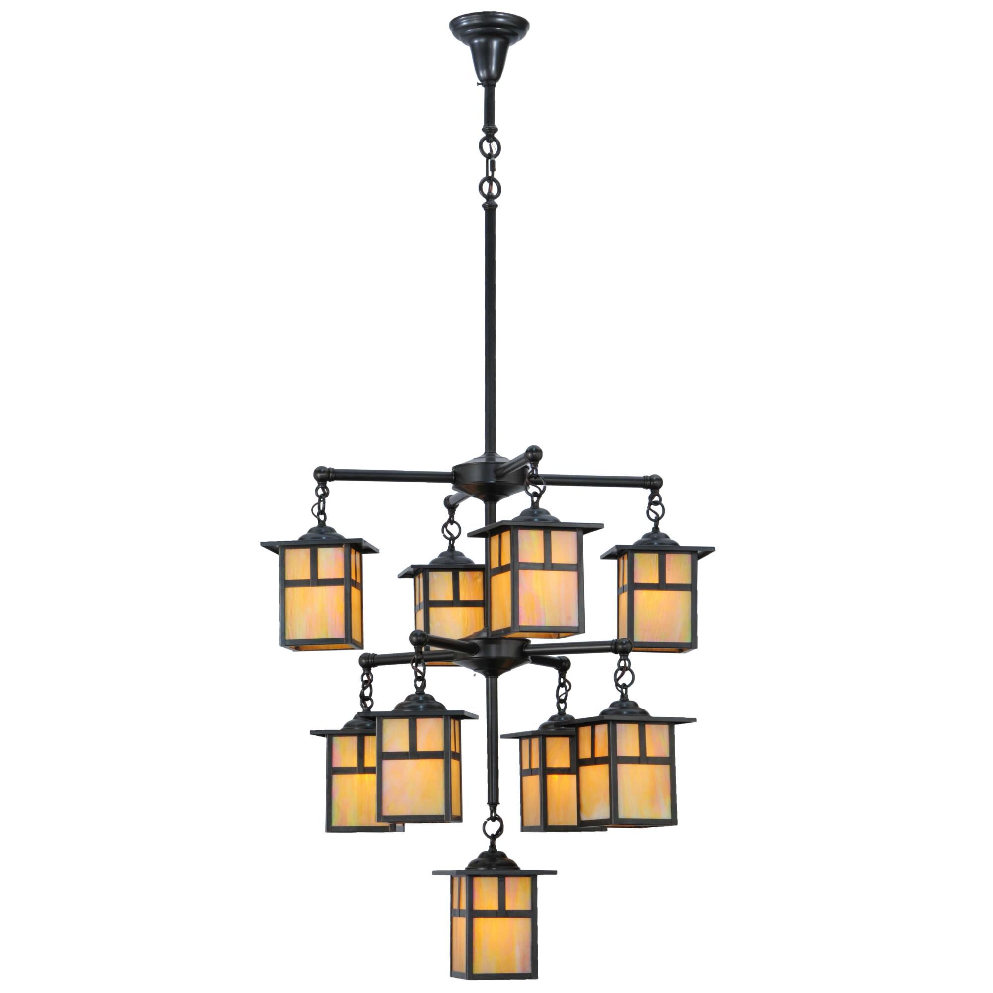 Hyde Park T Mission 34 Inch 9 Light Chandelier by Meyda Lighting