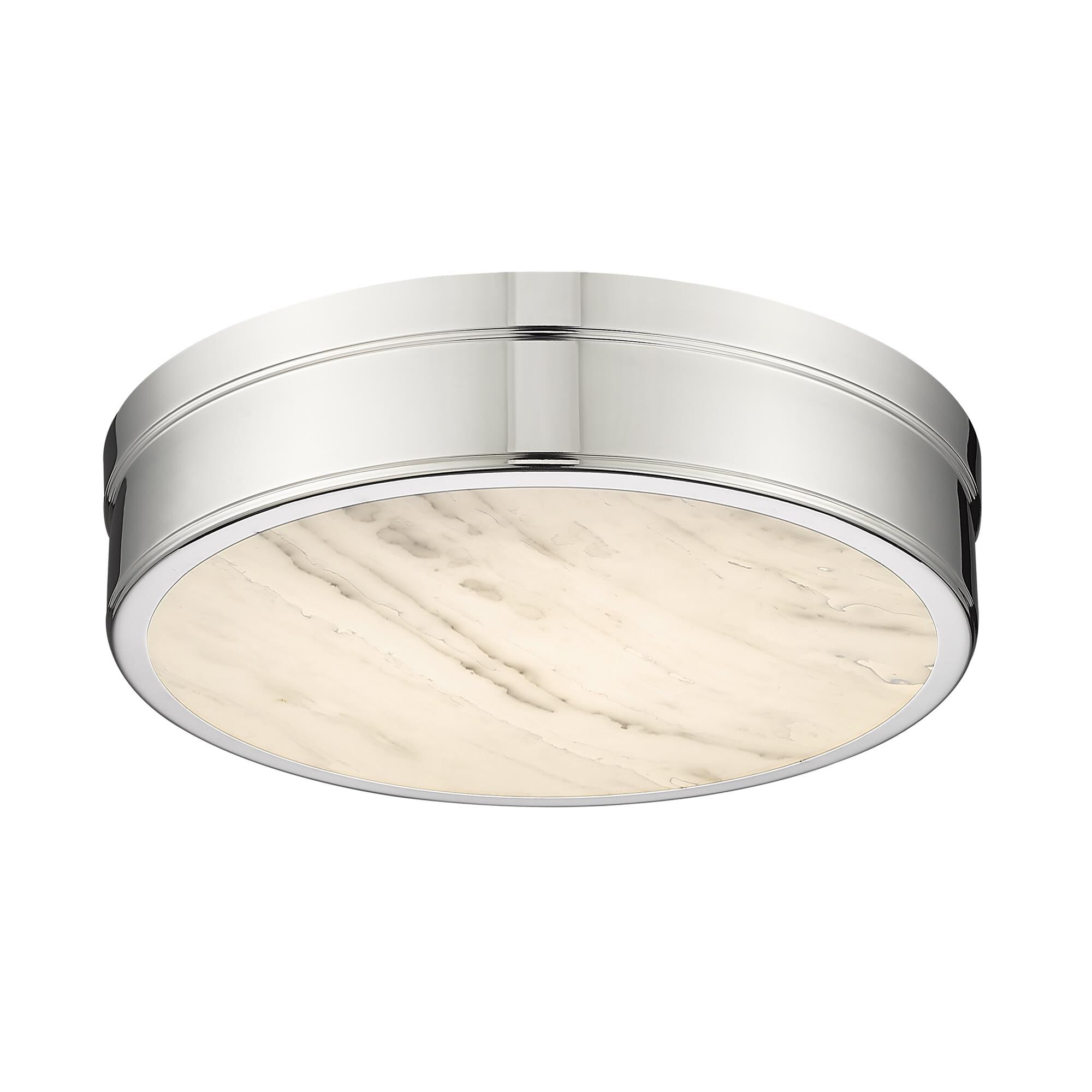 Shown in Polished Nickel finish and Marbling glass