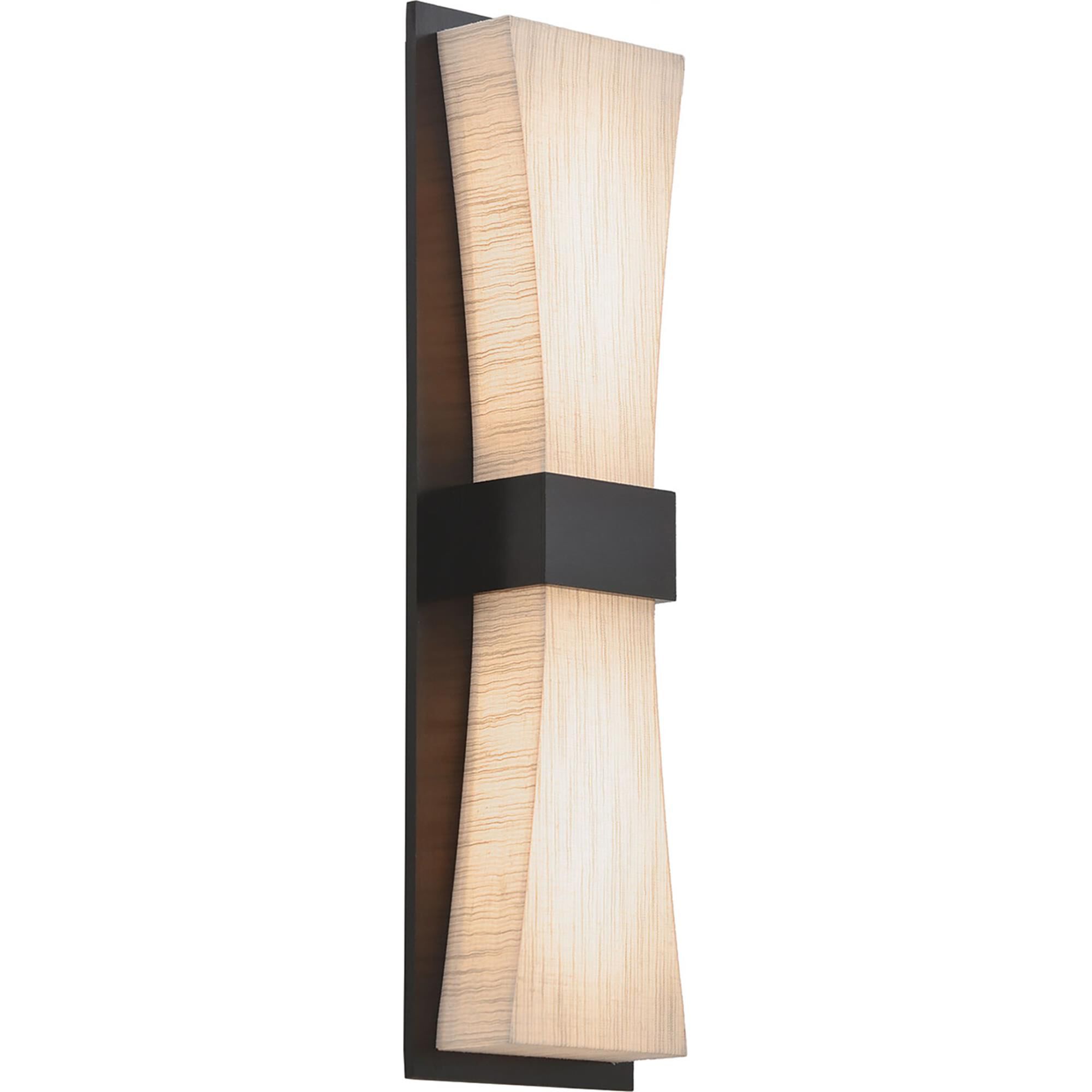 Shown in Espresso finish and Jute Fabric, Acrylic shade and No Accent accent
