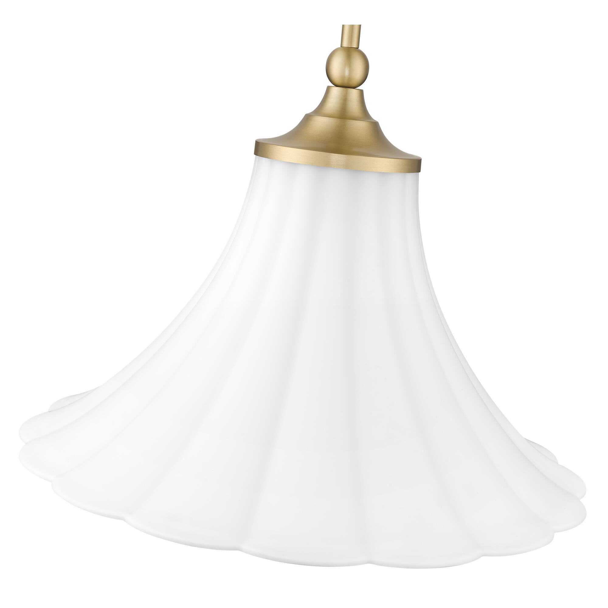 Shown in Modern Gold finish and Opal Etched glass