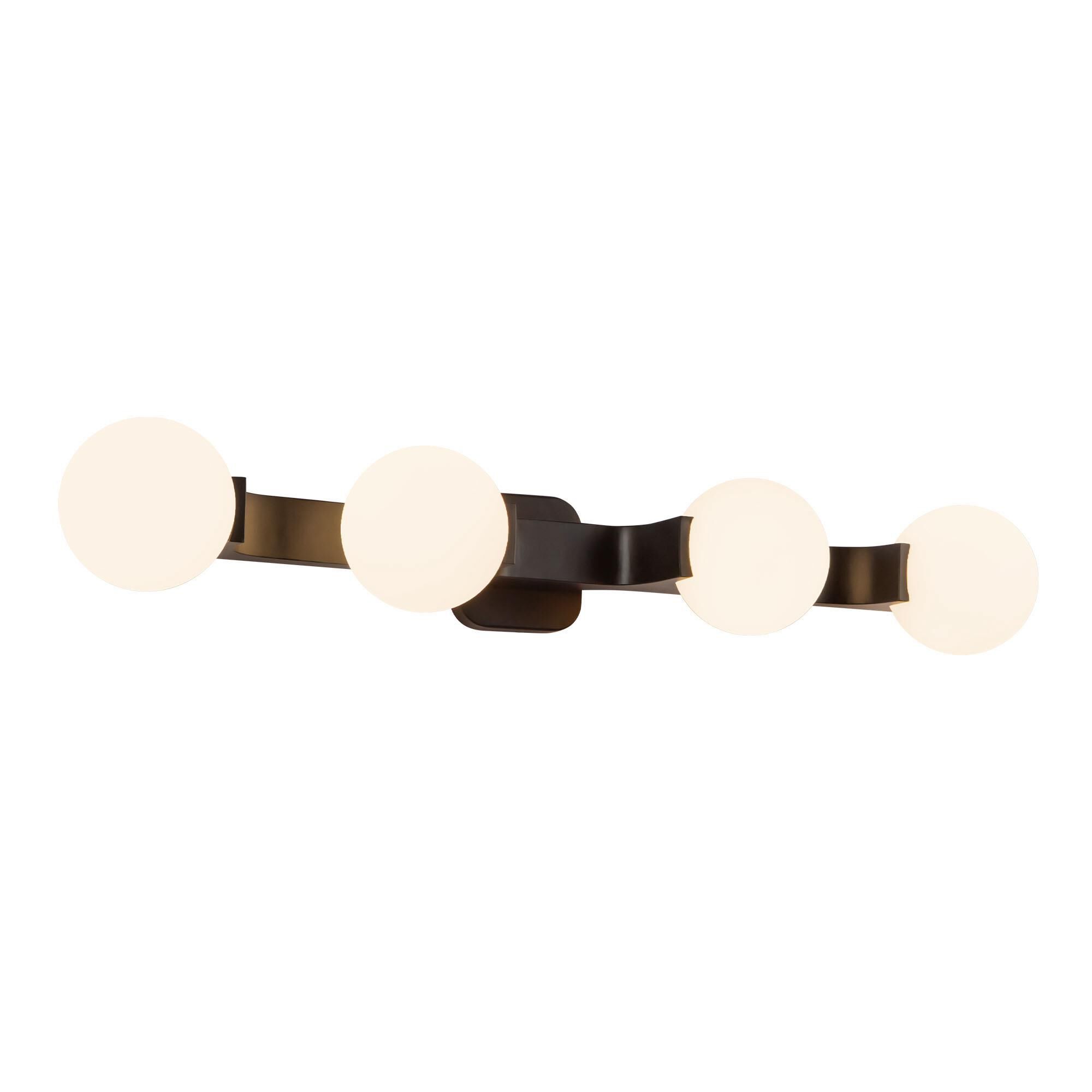 Shown in Black finish and Matte Opal glass