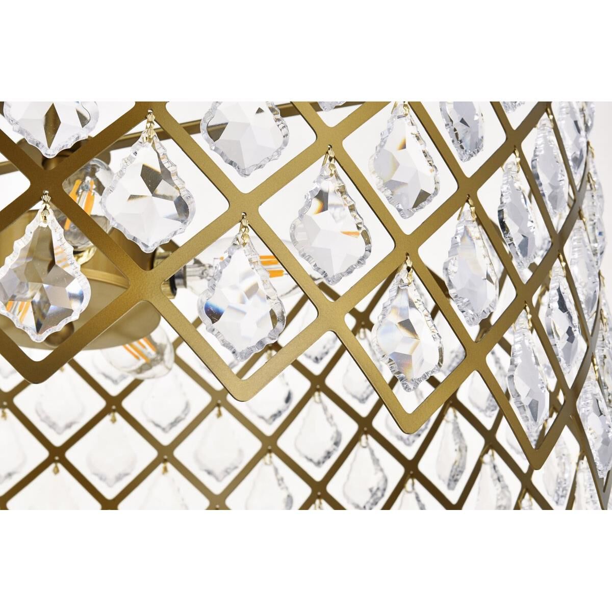 Shown in Brass finish and Royal Cut Clear crystal