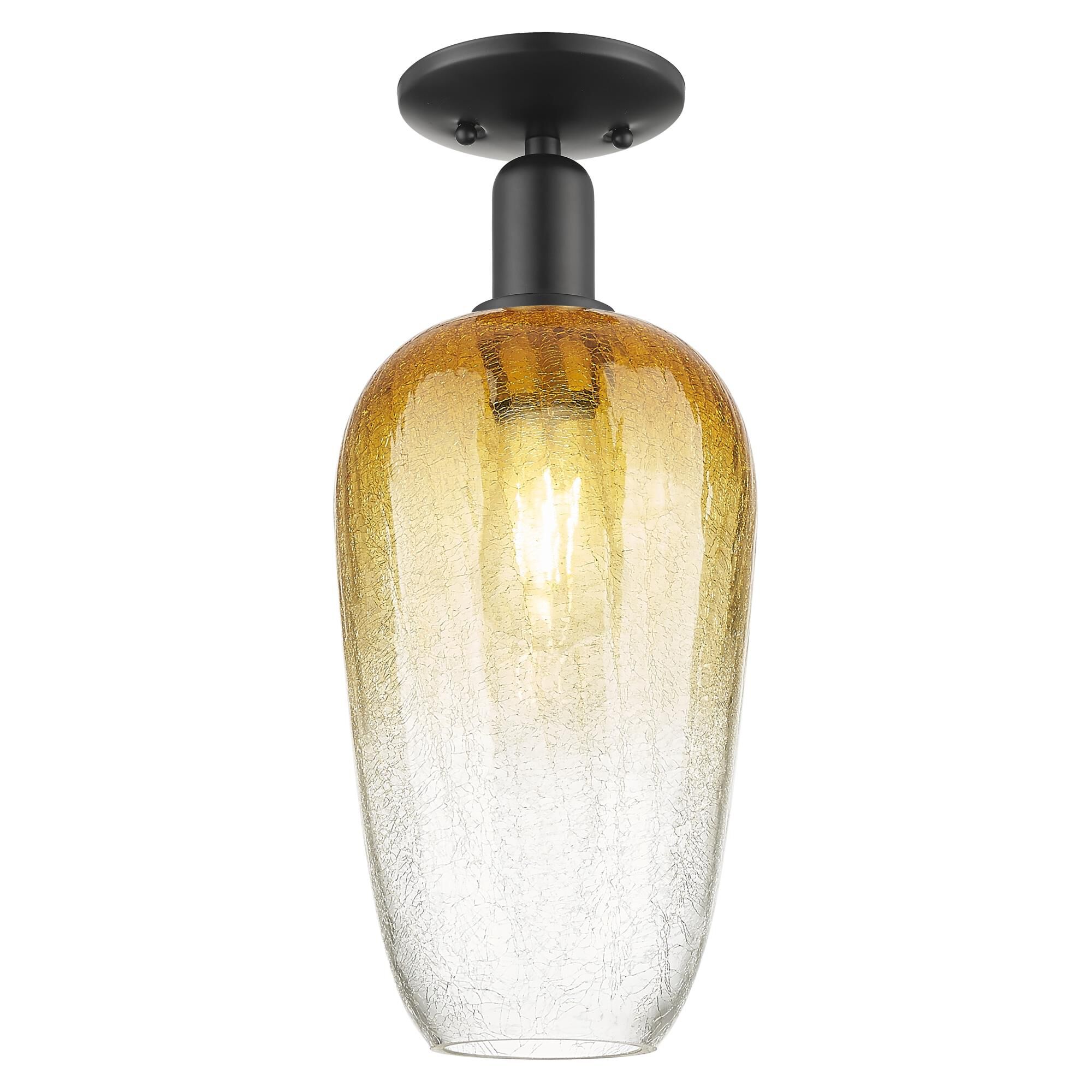 Shown in Matte Black finish and Amber glass