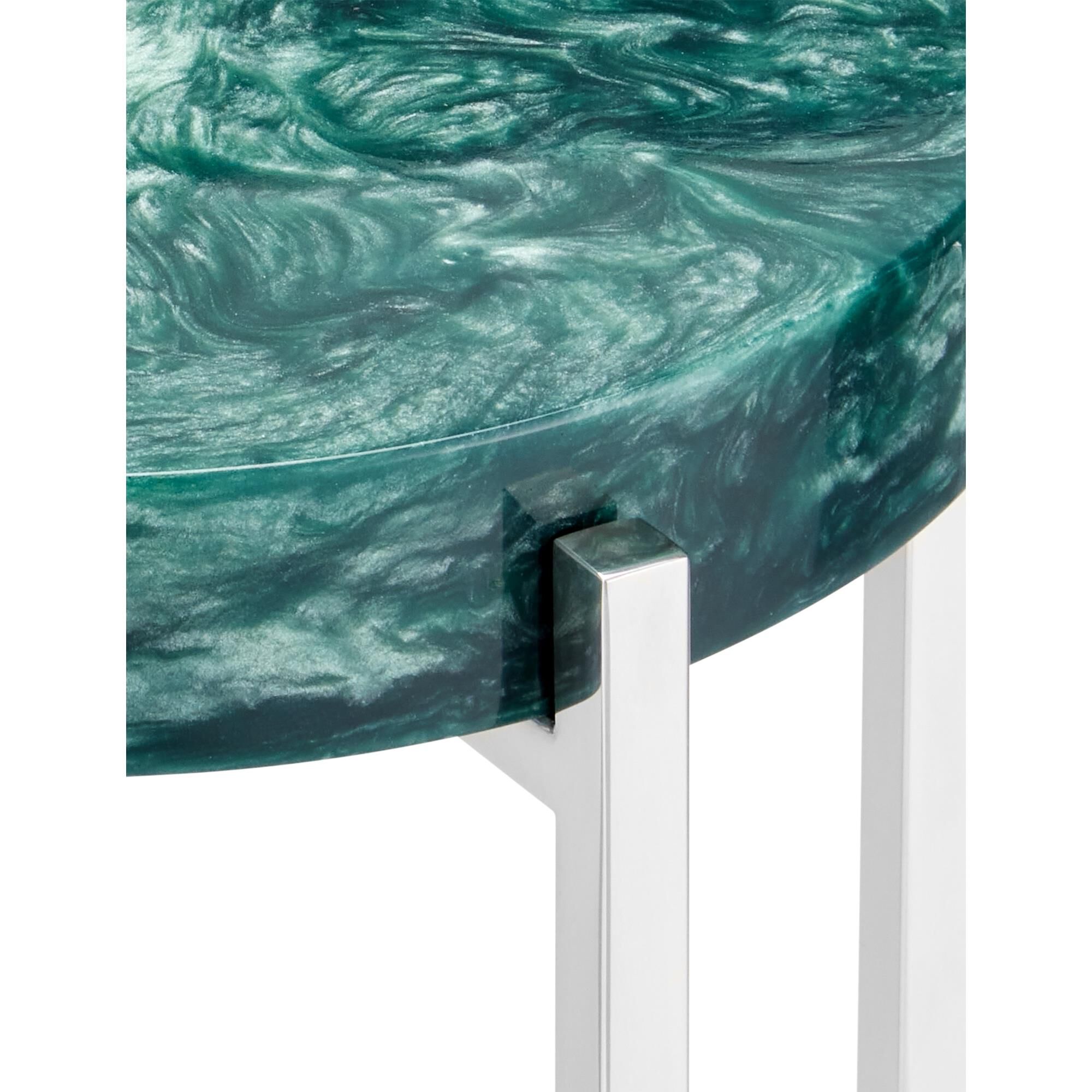 Shown in Teal and Polished Nickel finish