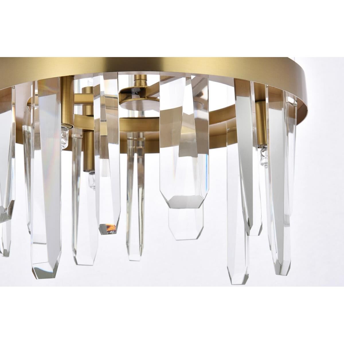 Shown in Satin Gold finish and Royal Cut Clear crystal