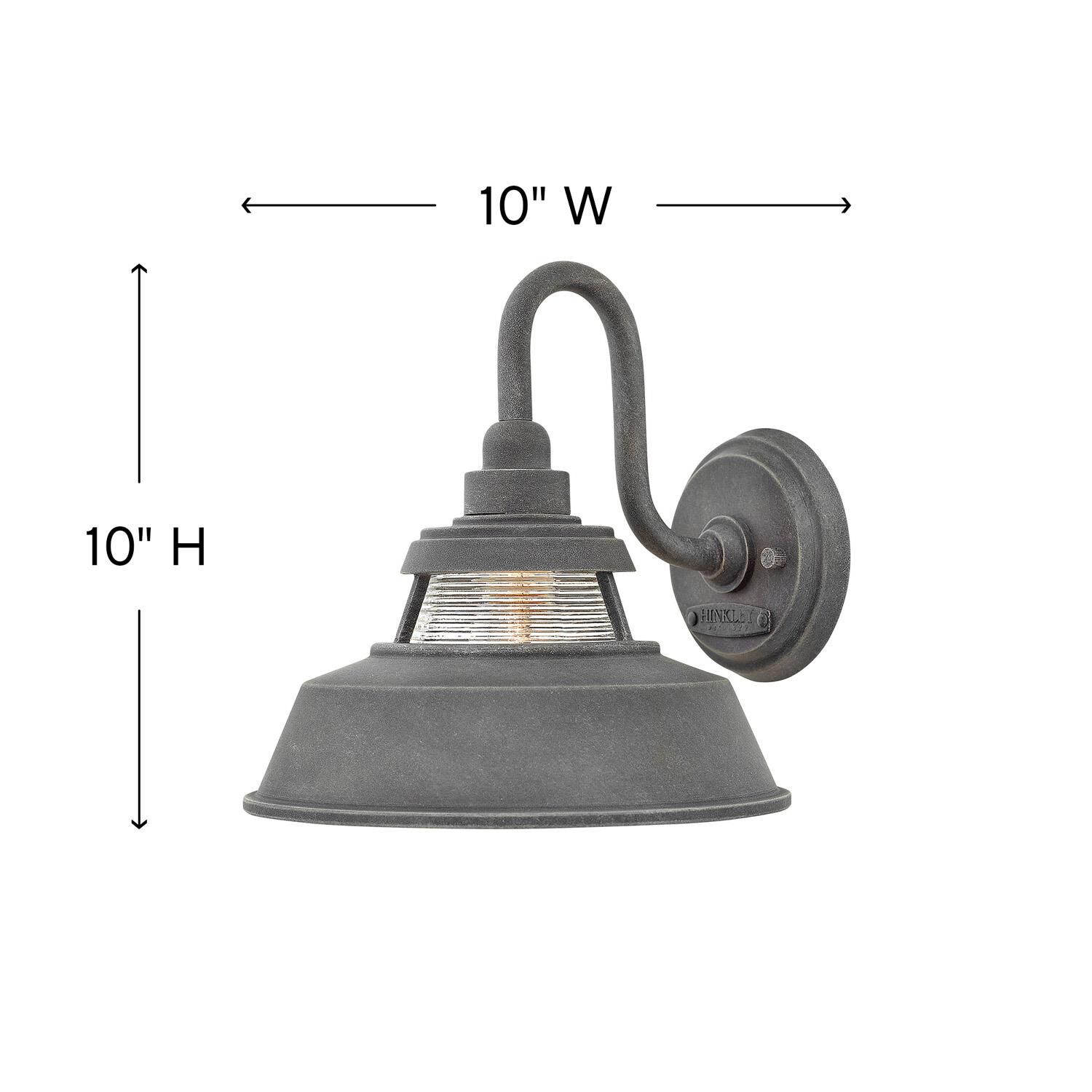 Hinkley Lighting Troyer 10 Inch Tall Outdoor Wall Light