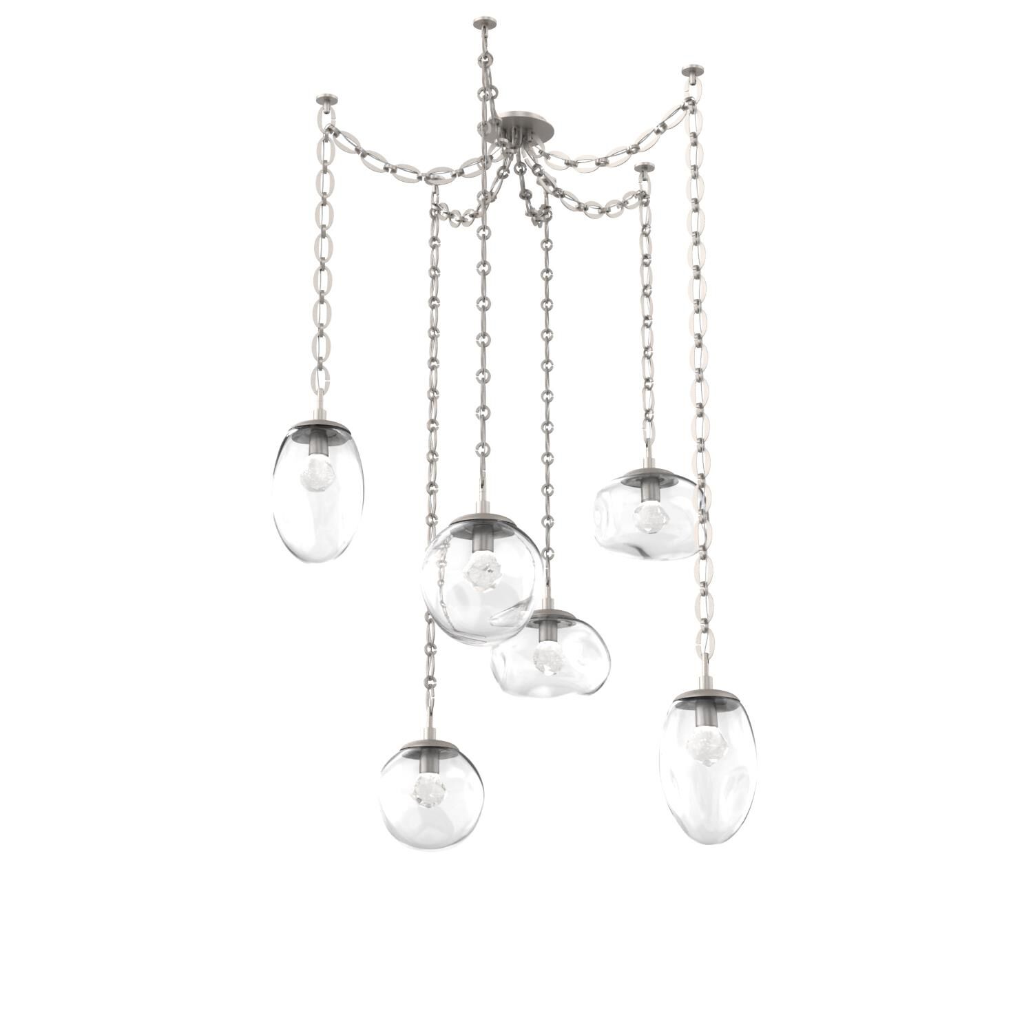 Shown in Beige Silver finish and Zircon Clear glass