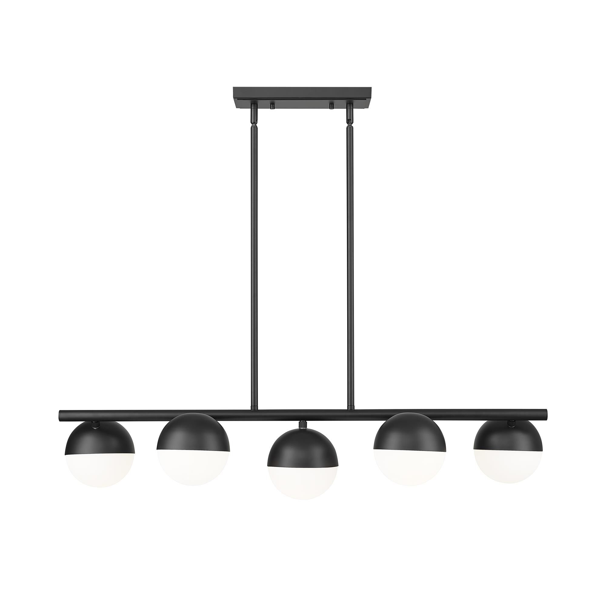 Shown in Matte Black finish and Matte Opal glass and Matte Opal shade