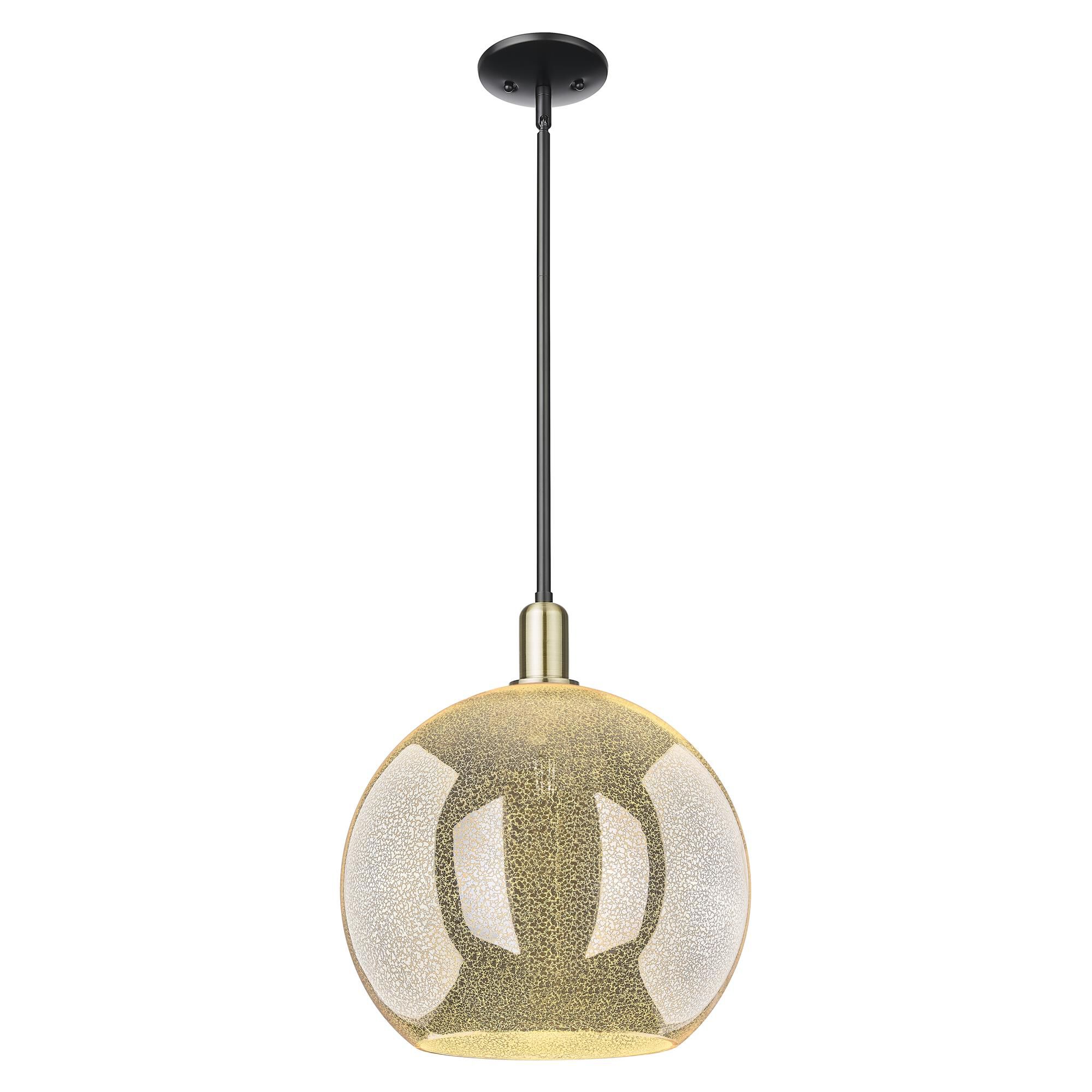 Shown in Black Antique Brass finish and Mercury glass