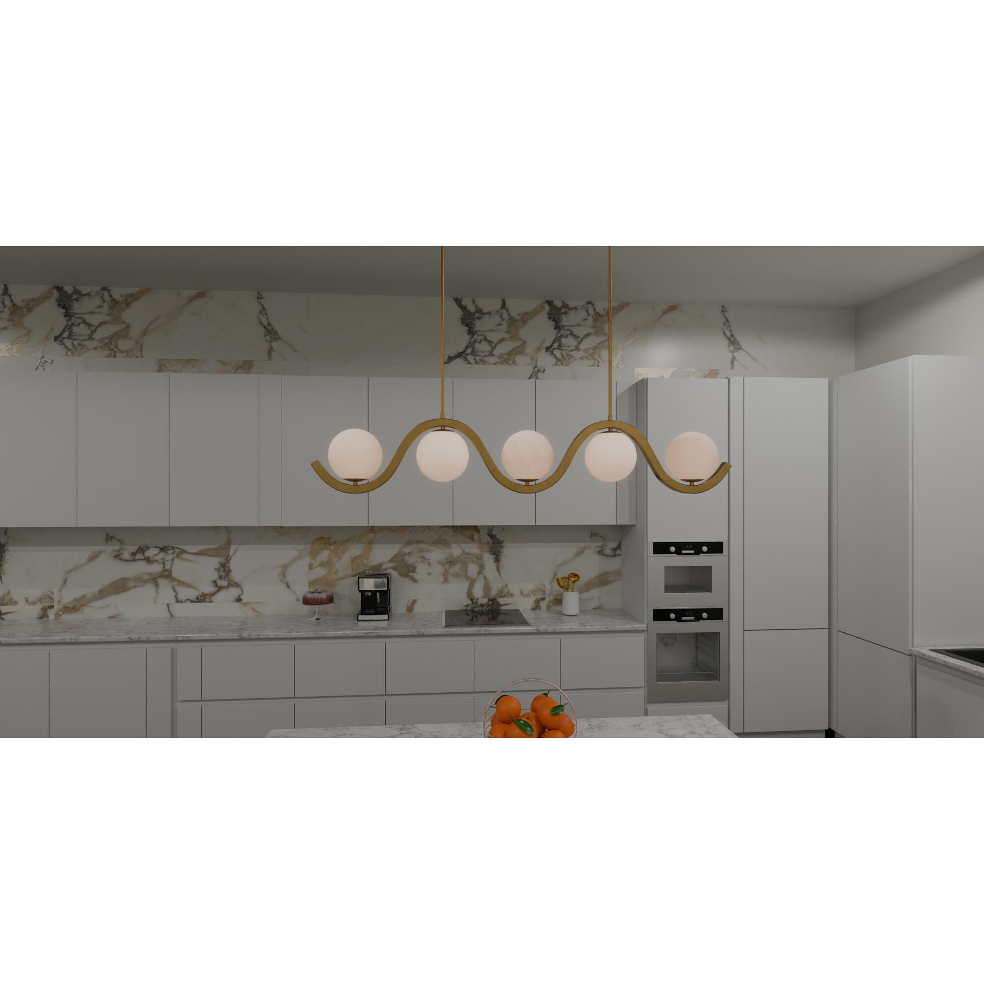 Spherical 49 Inch 5 Light Linear Suspension Light by Quoizel