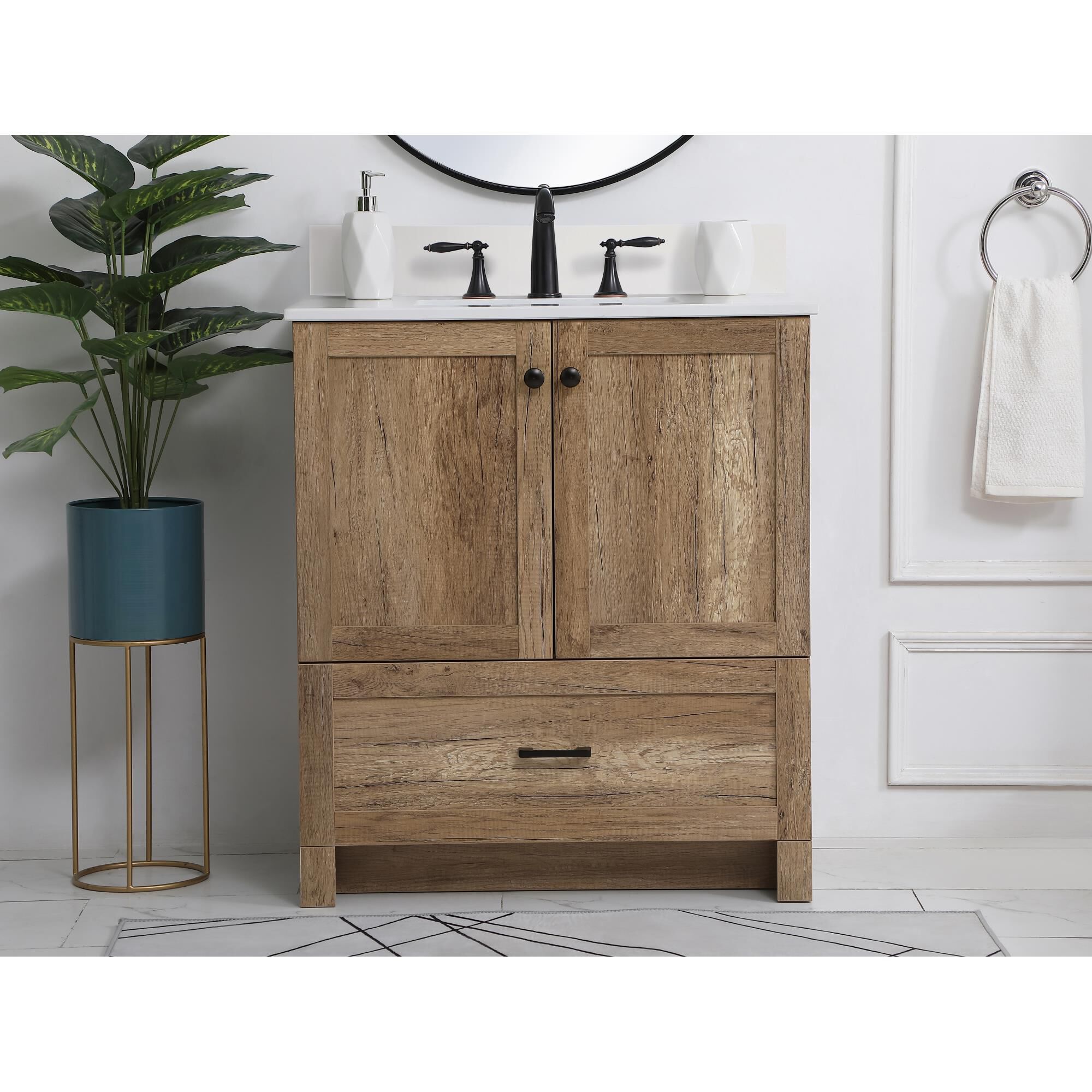 Shown in Natural Oak And Black With Ivory finish