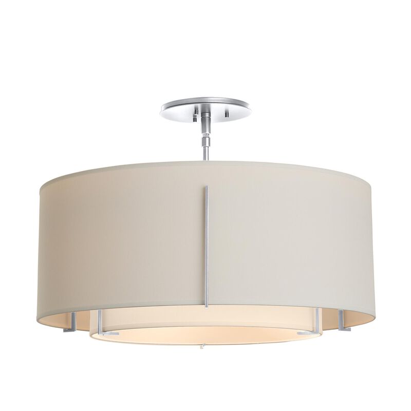 Exos 23 Inch 3 Light Semi Flush Mount by Hubbardton Forge