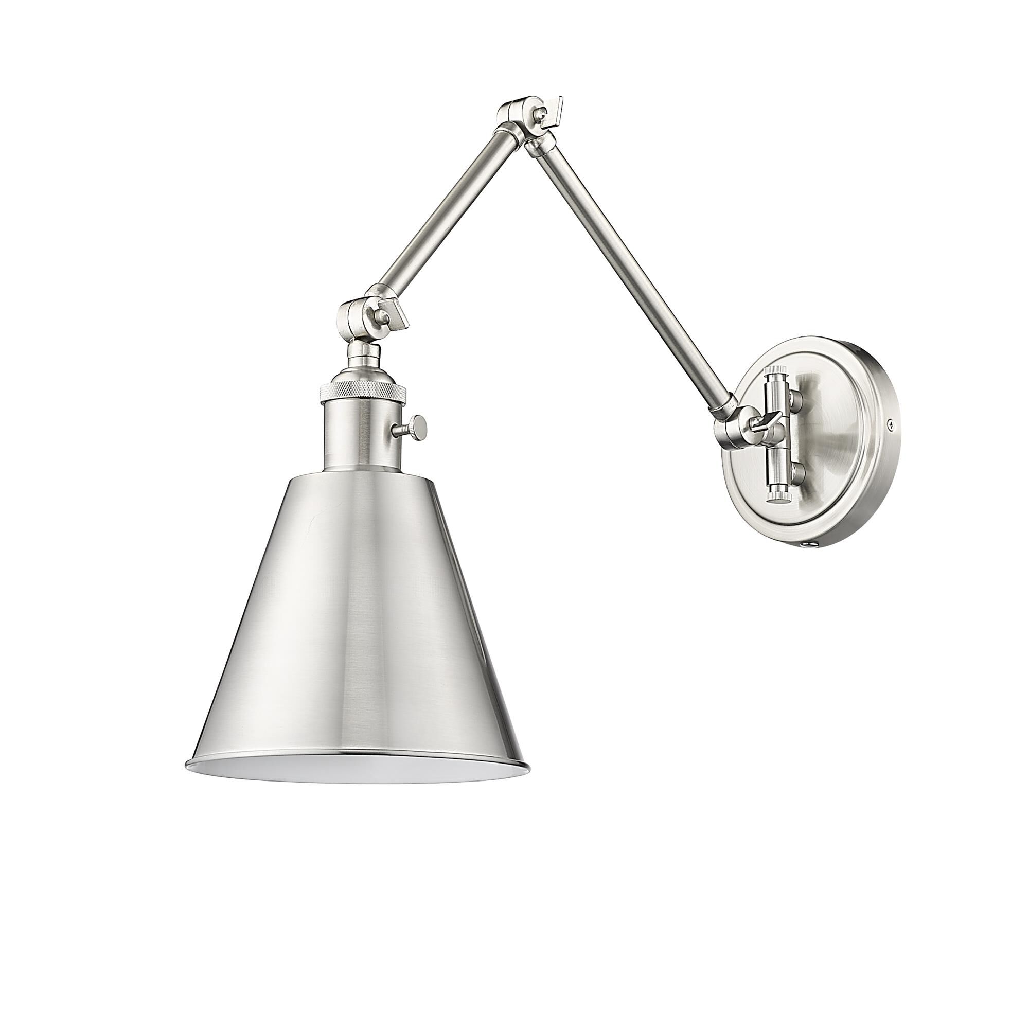 Shown in Brushed Nickel finish and Clear glass