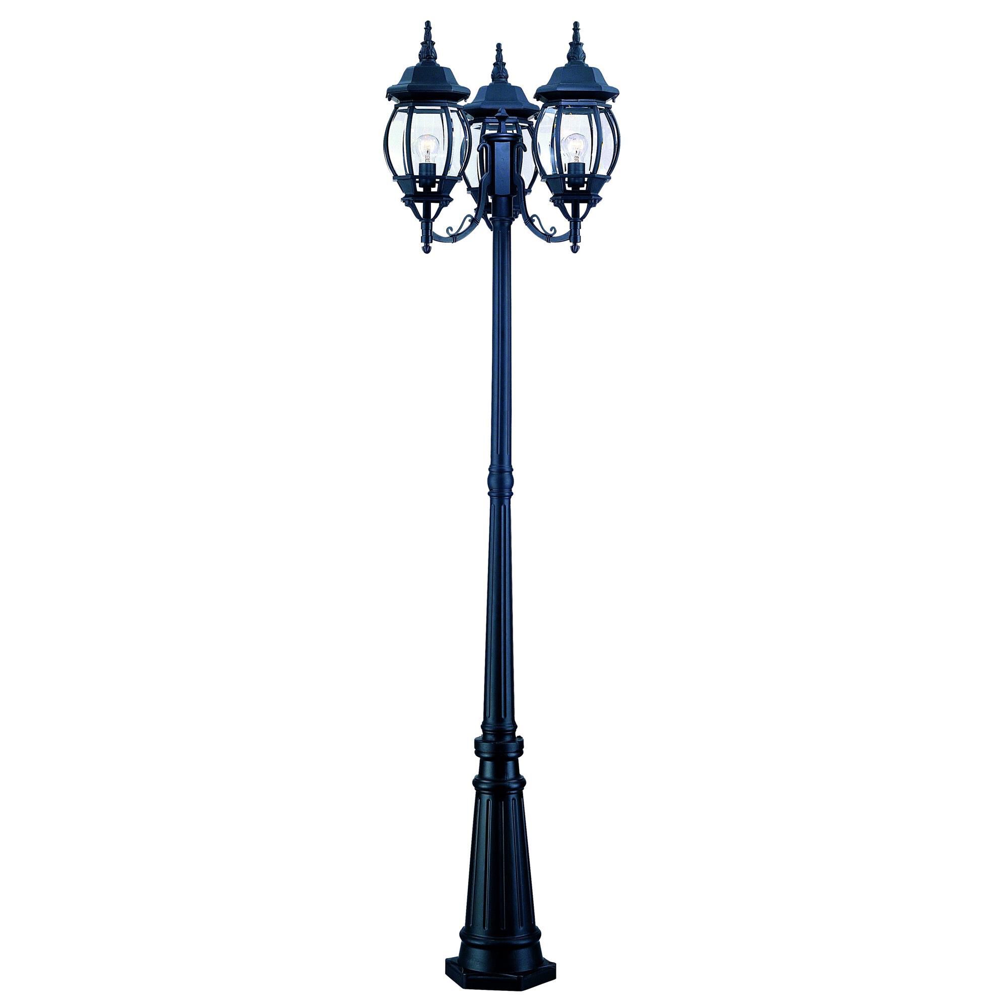 Shown in Matte Black finish and Clear glass and Clear Glass Panes shade