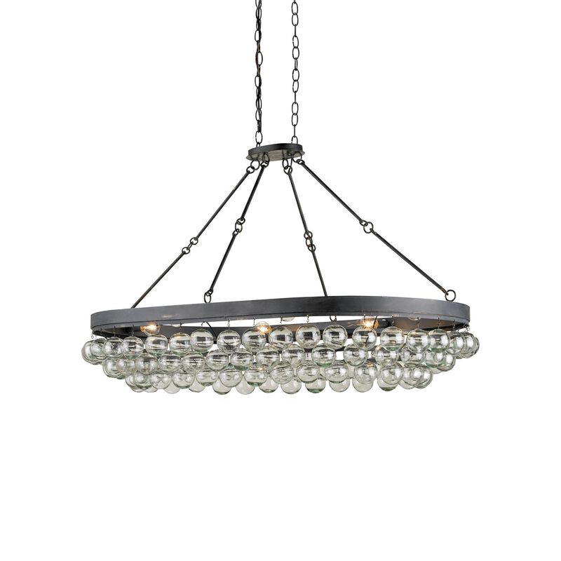 Balthazar 46 Inch 6 Light Semi Flush Mount by Currey & Company