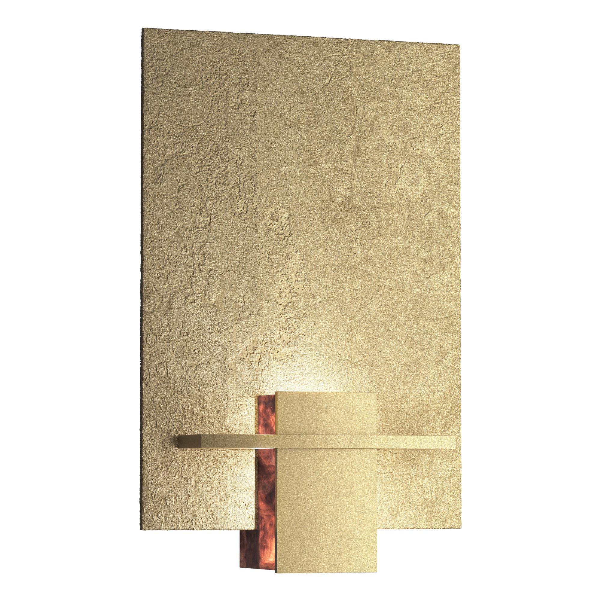 Shown in Soft Gold finish and Topaz glass