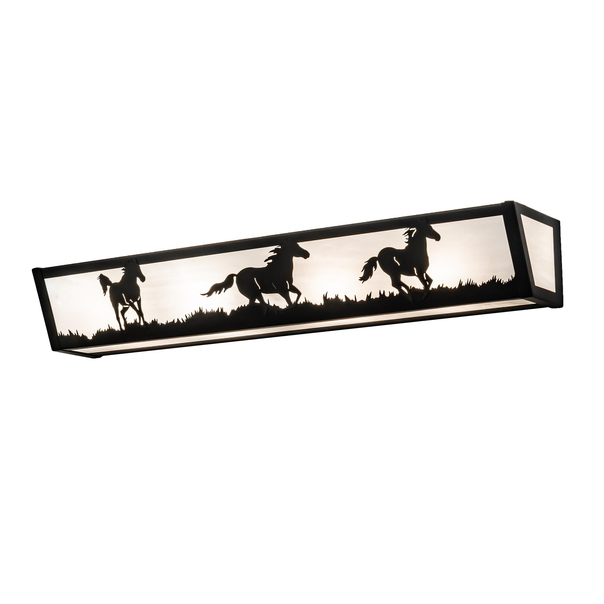 Running Horses 30 Inch Wall Sconce by Meyda Lighting