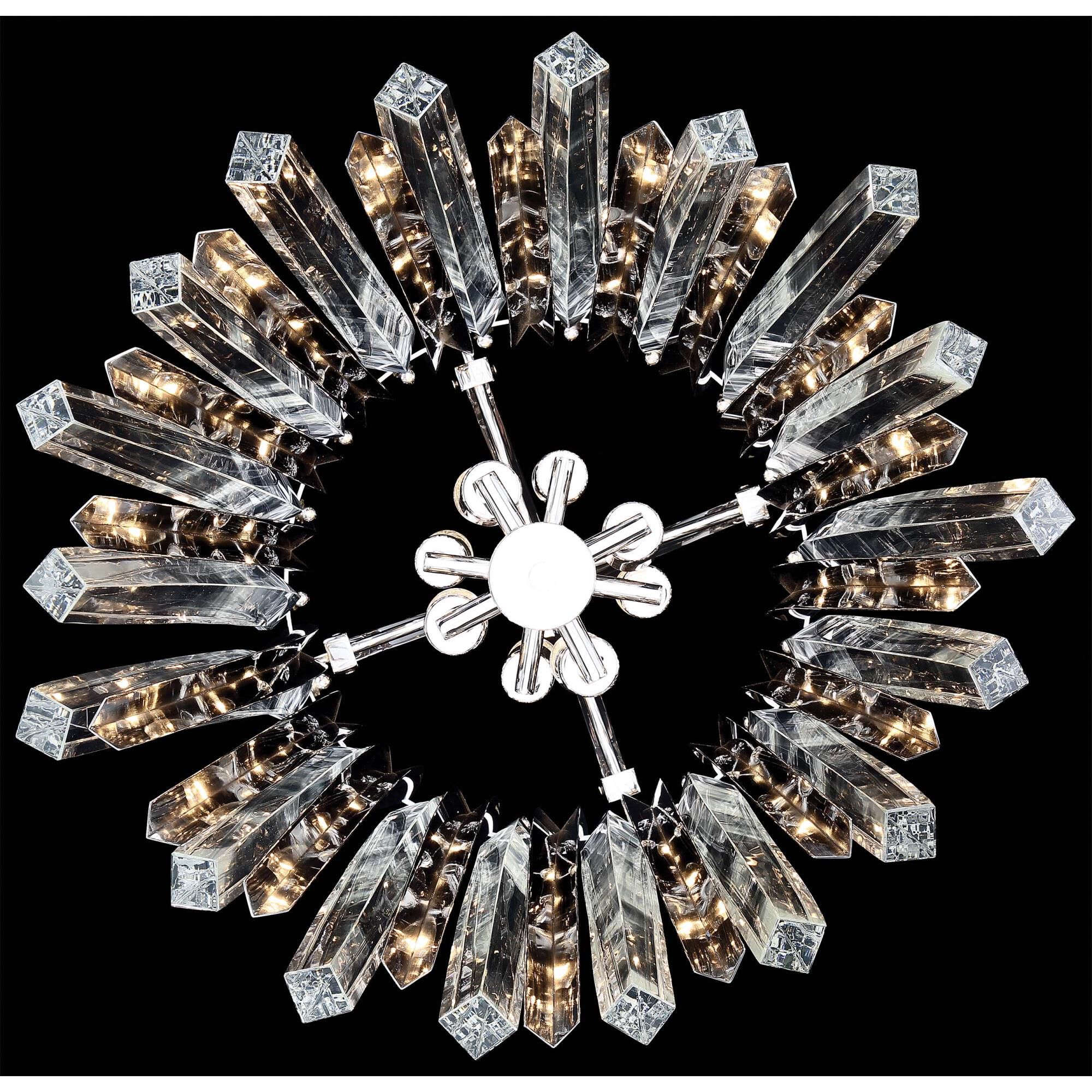 Shown in Polished Nickel finish and CLEAR glass and K9 CRYSTAL shade