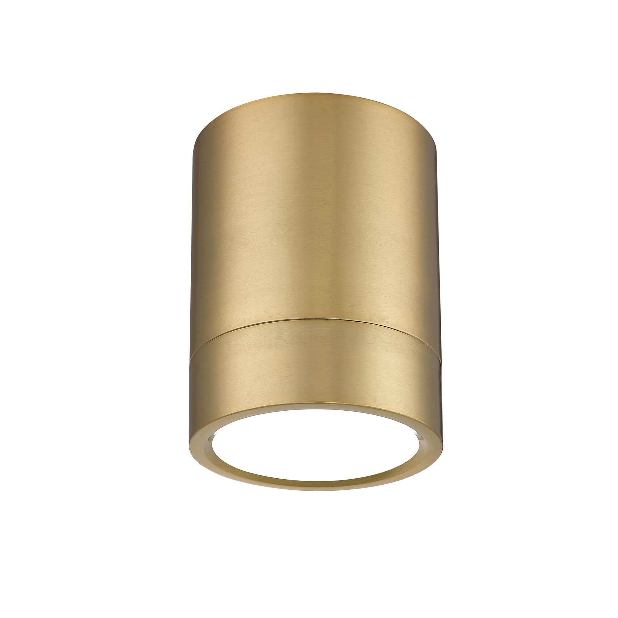 Shown in Modern Gold finish and Frosted glass and Frosted shade