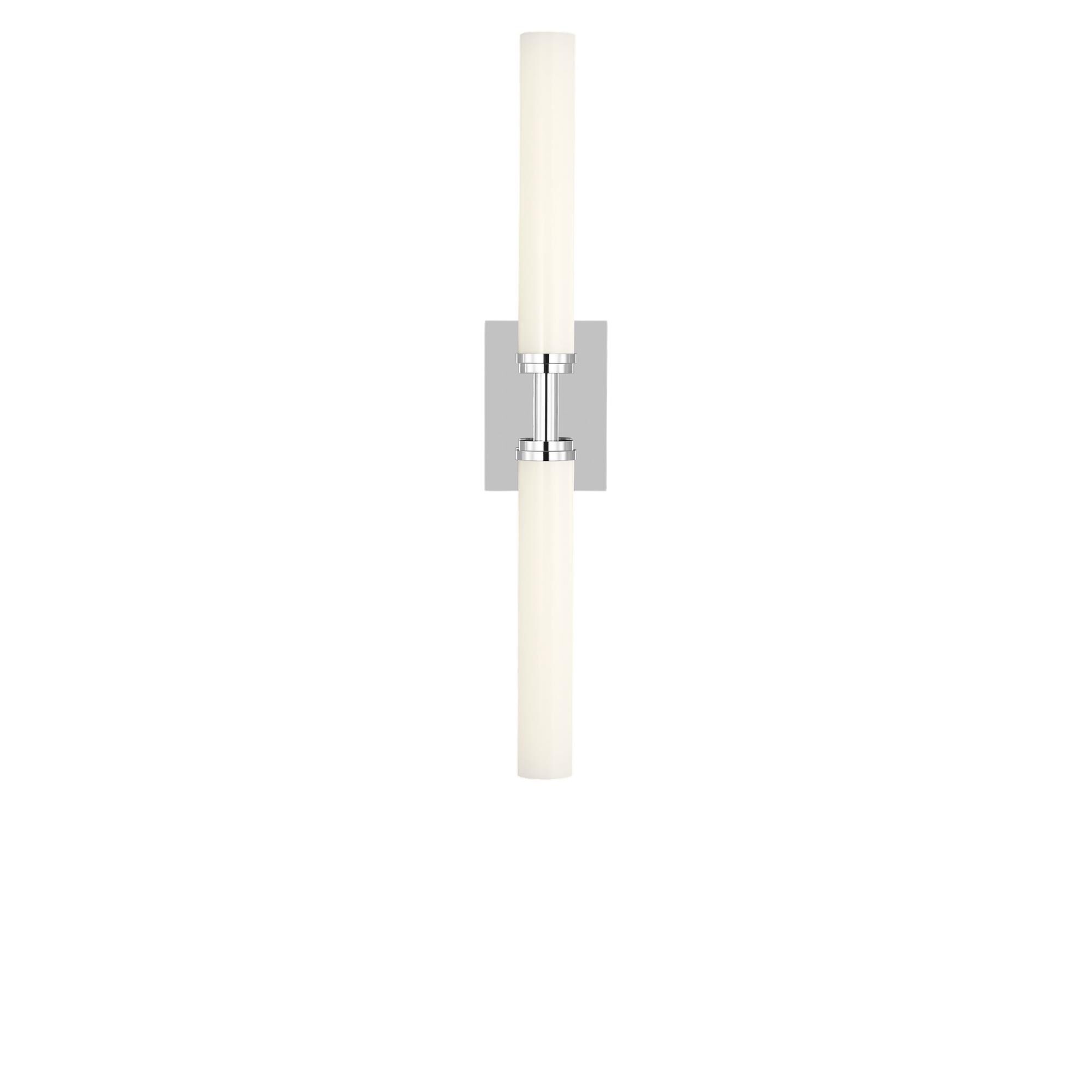 Shown in Chrome finish and White Acrylic shade