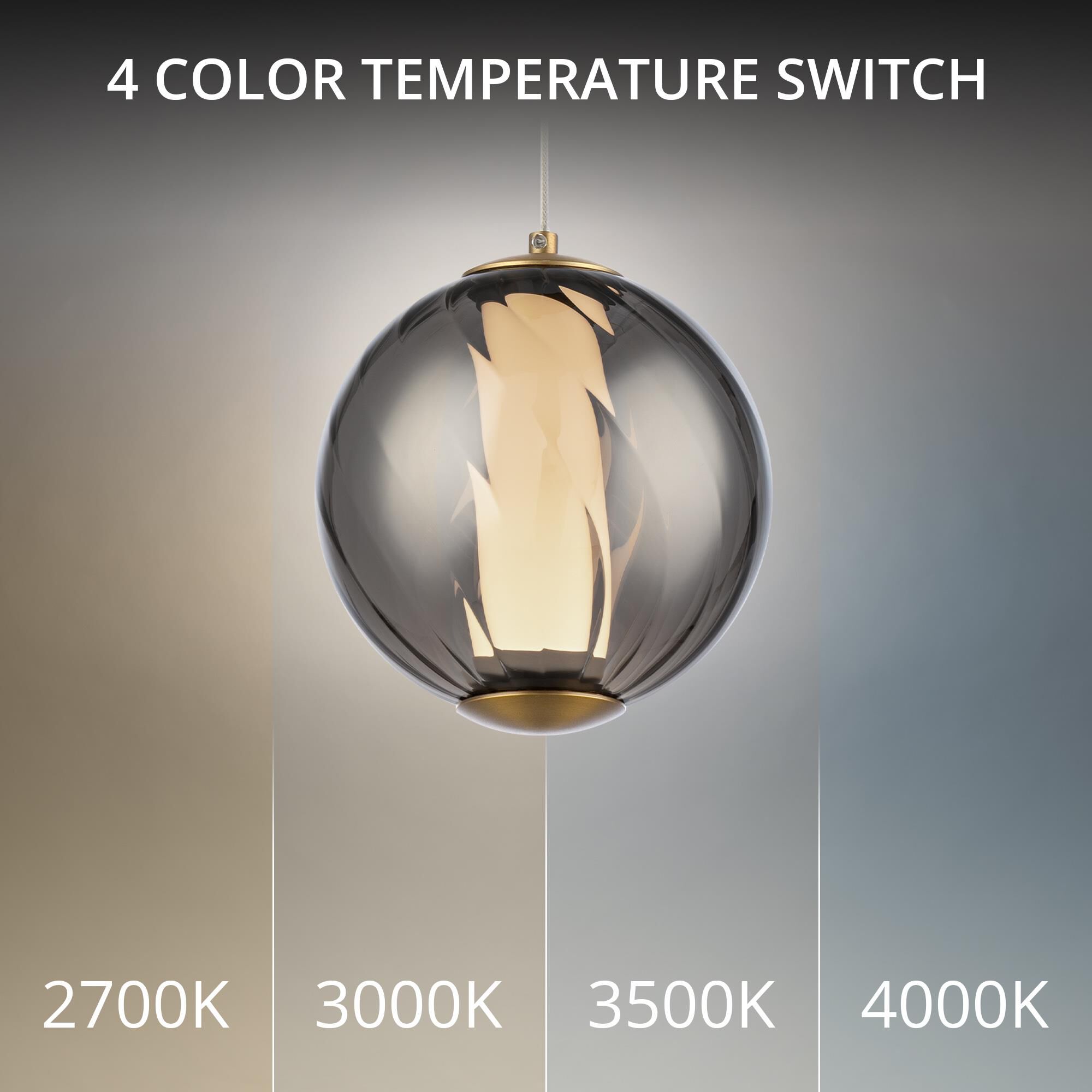 Shown in Aged Brass finish and Smoke glass