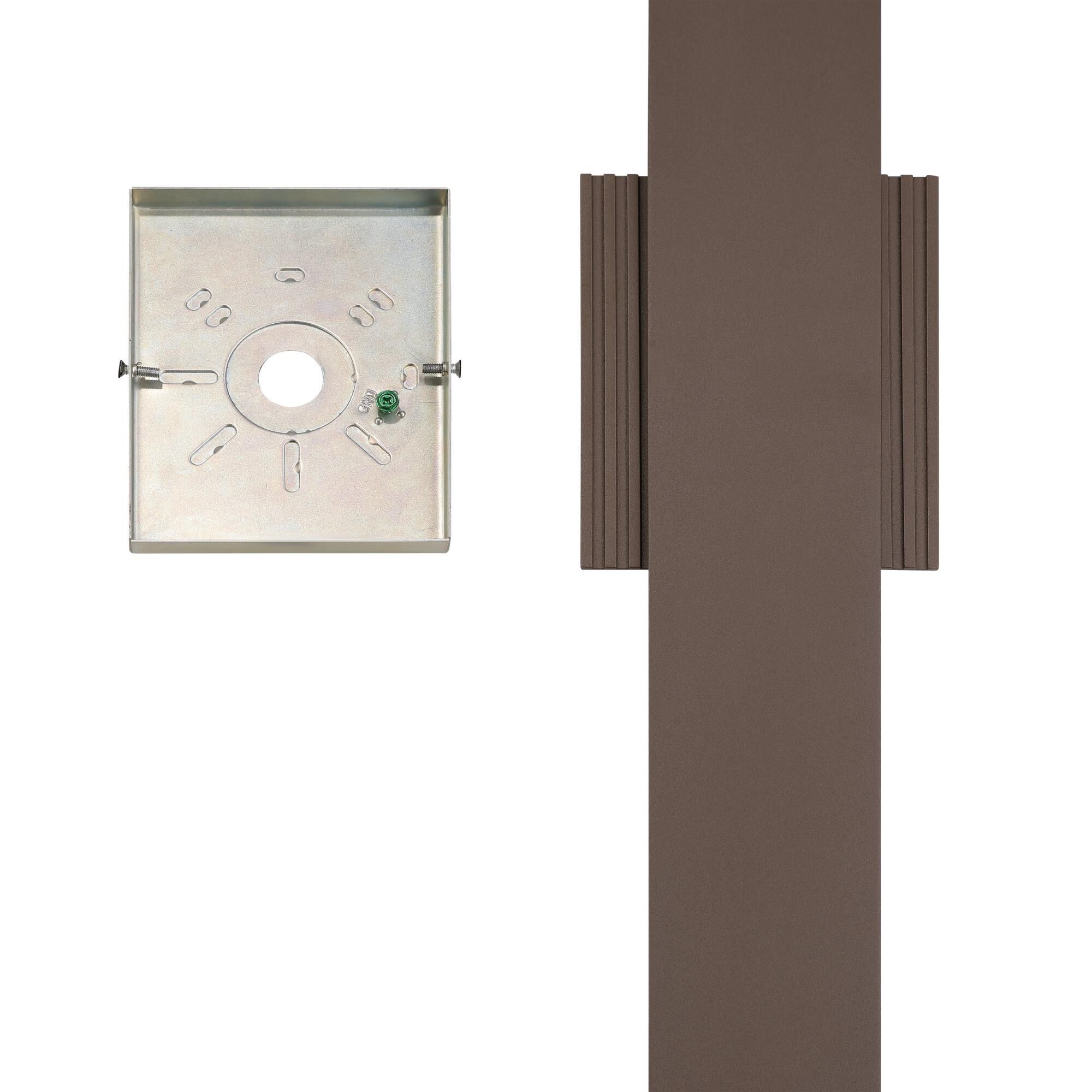 Shown in Architectural Bronze finish and Frosted Acrylic glass