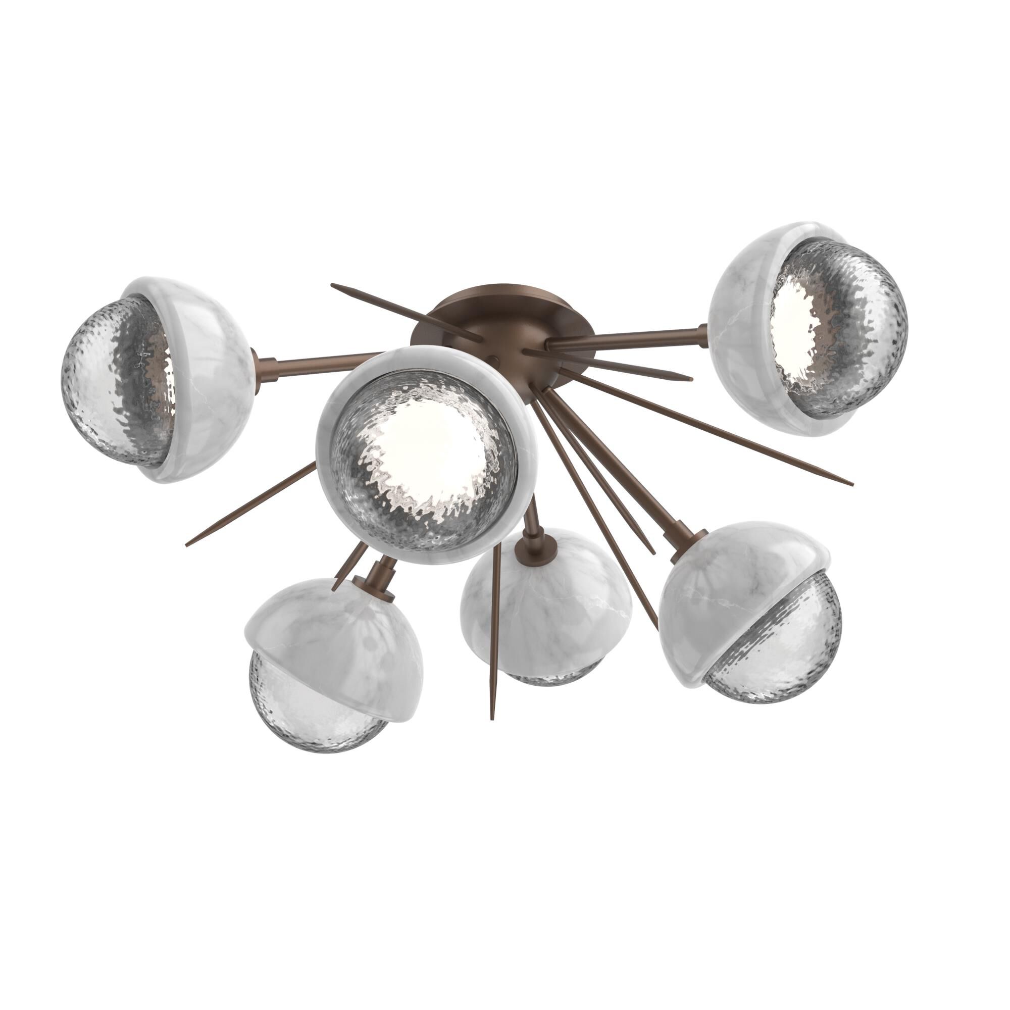 Levi Wilson Cabochon 28 Inch Semi Flush Mount by Hammerton Studio