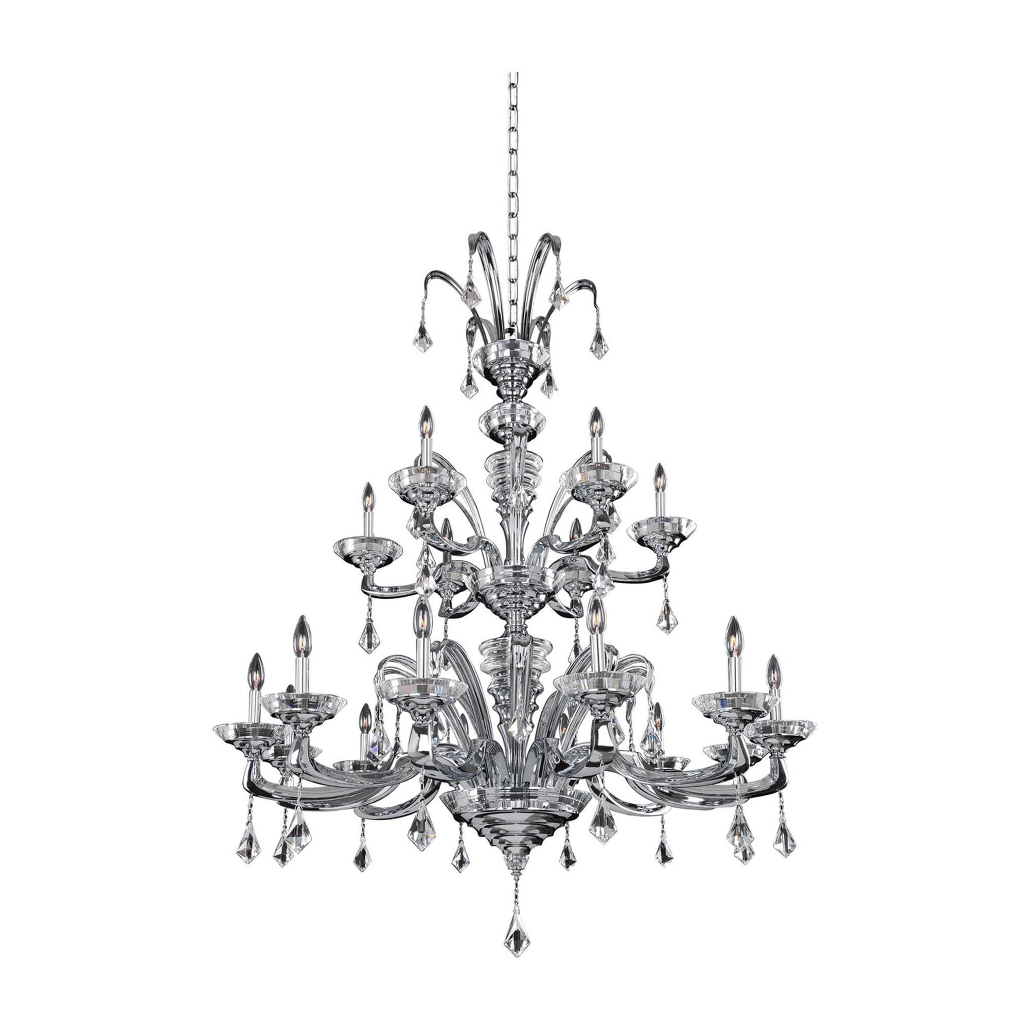 Shown in Chrome finish and Firenze Clear crystal