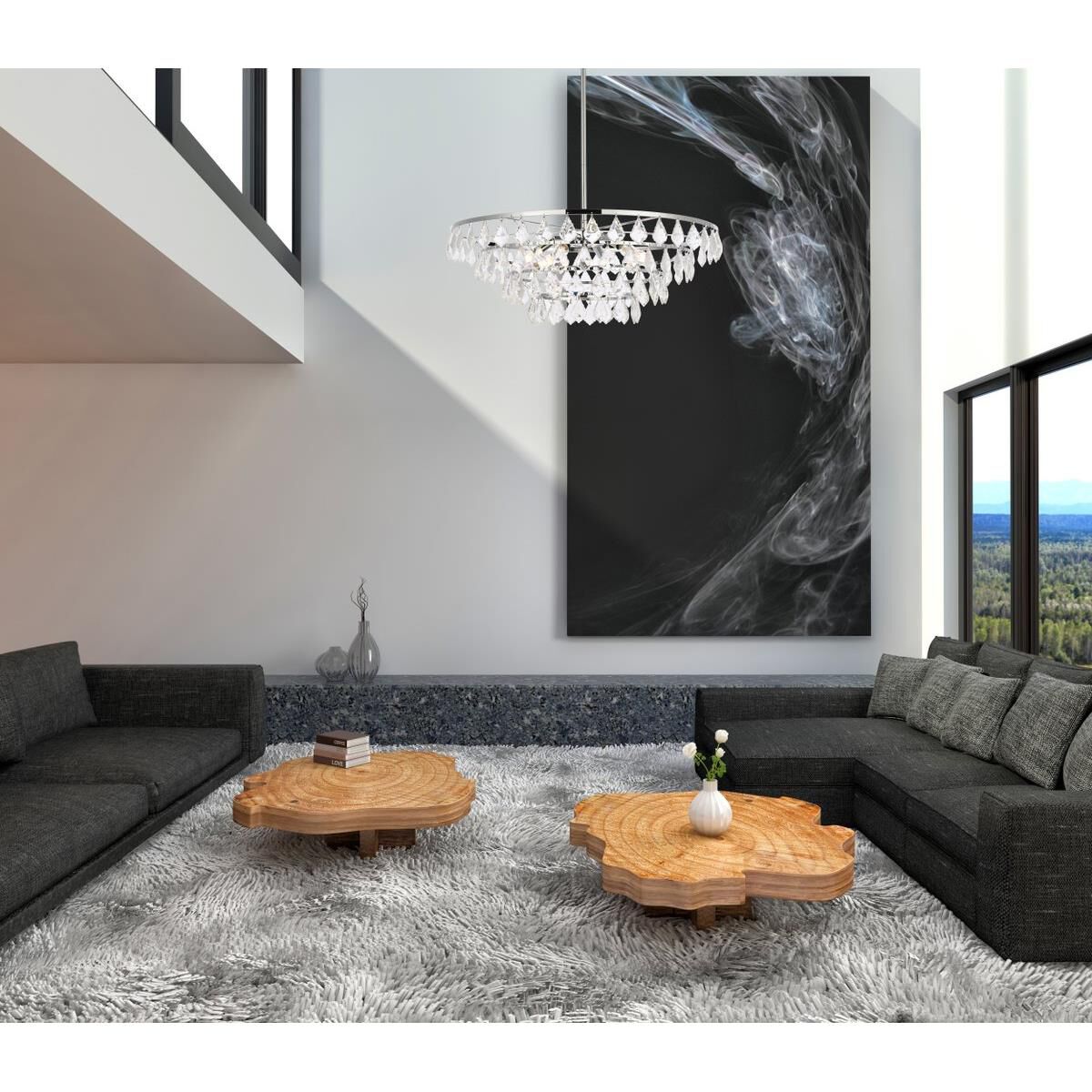 Ella 28 Inch Large Pendant by Elegant Lighting