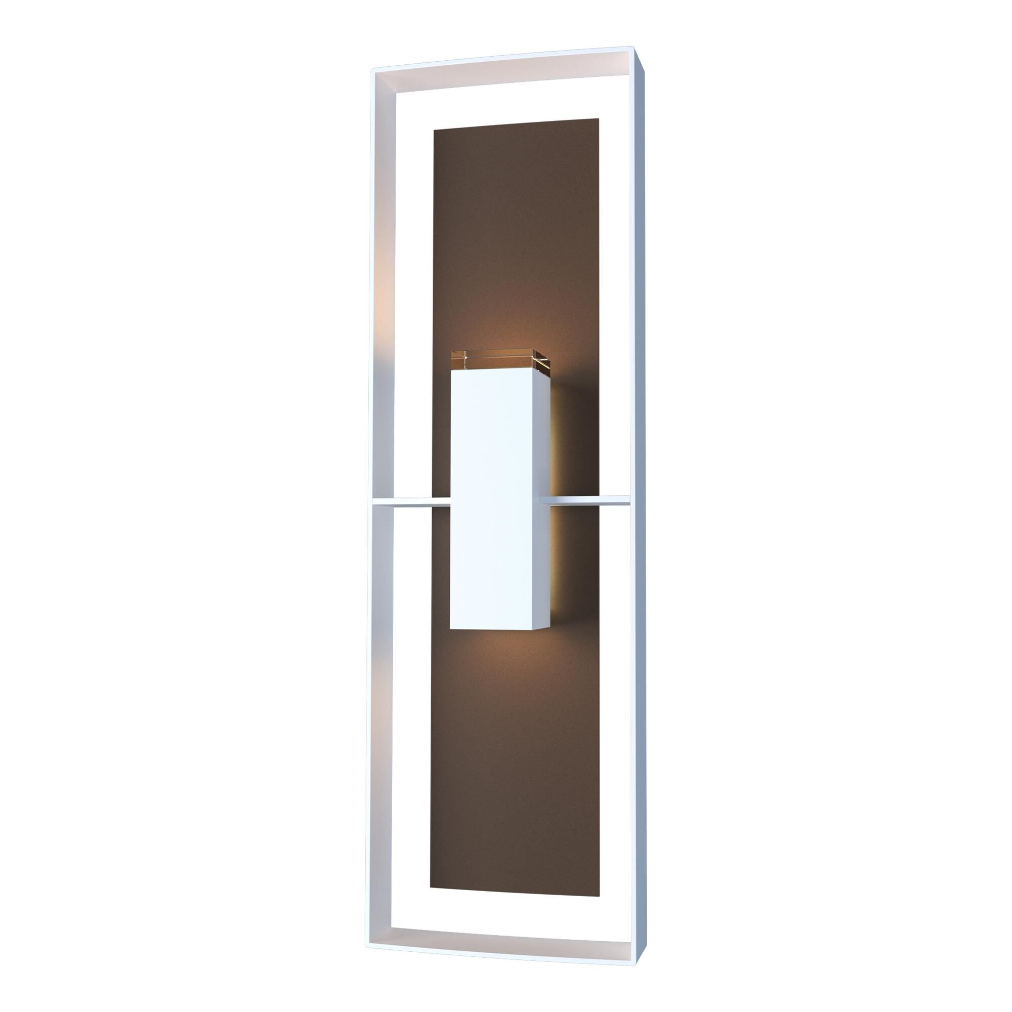 Shown in Coastal White finish and Clear glass and Coastal Bronze accent