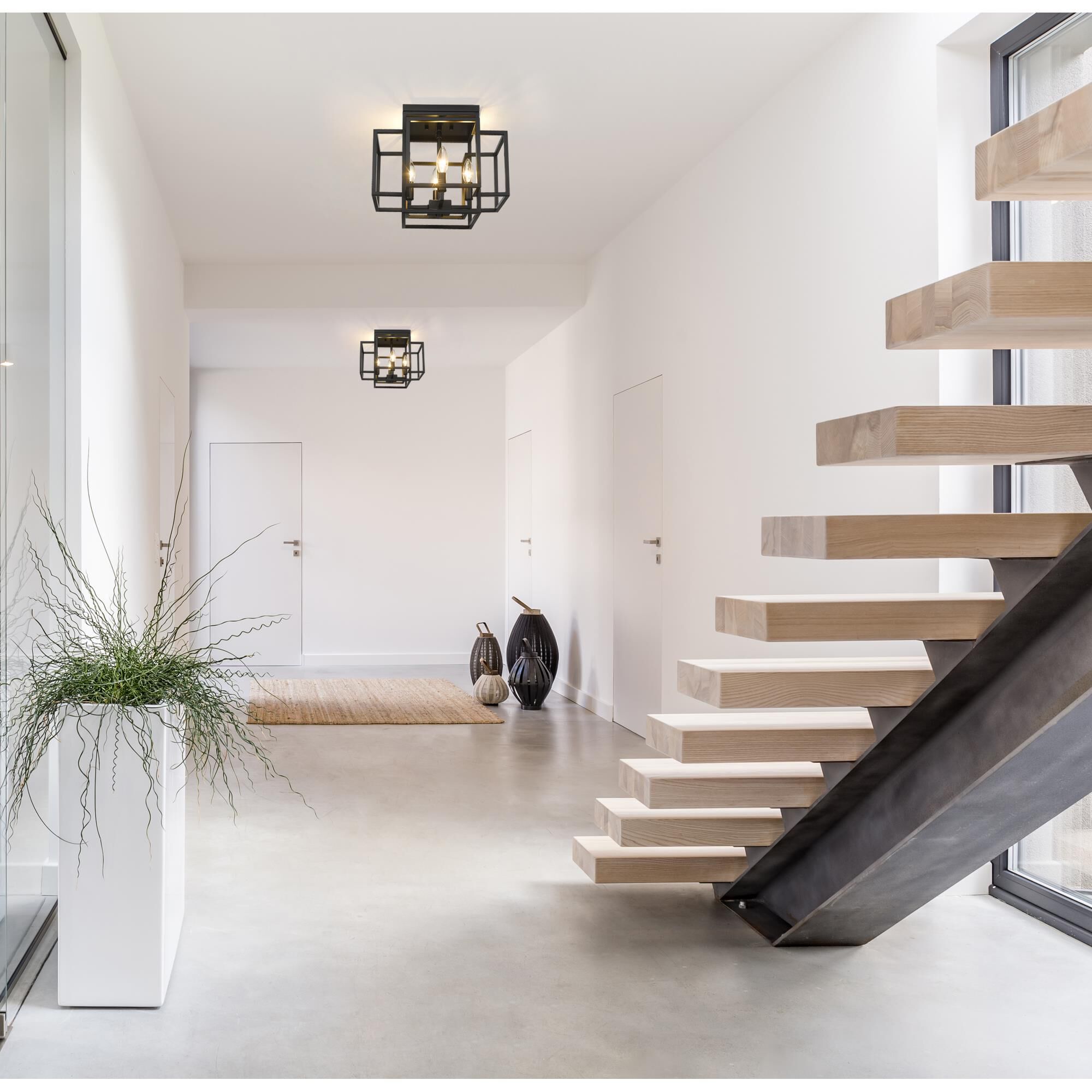 Shown in Matte Black finish and --- glass and --- shade