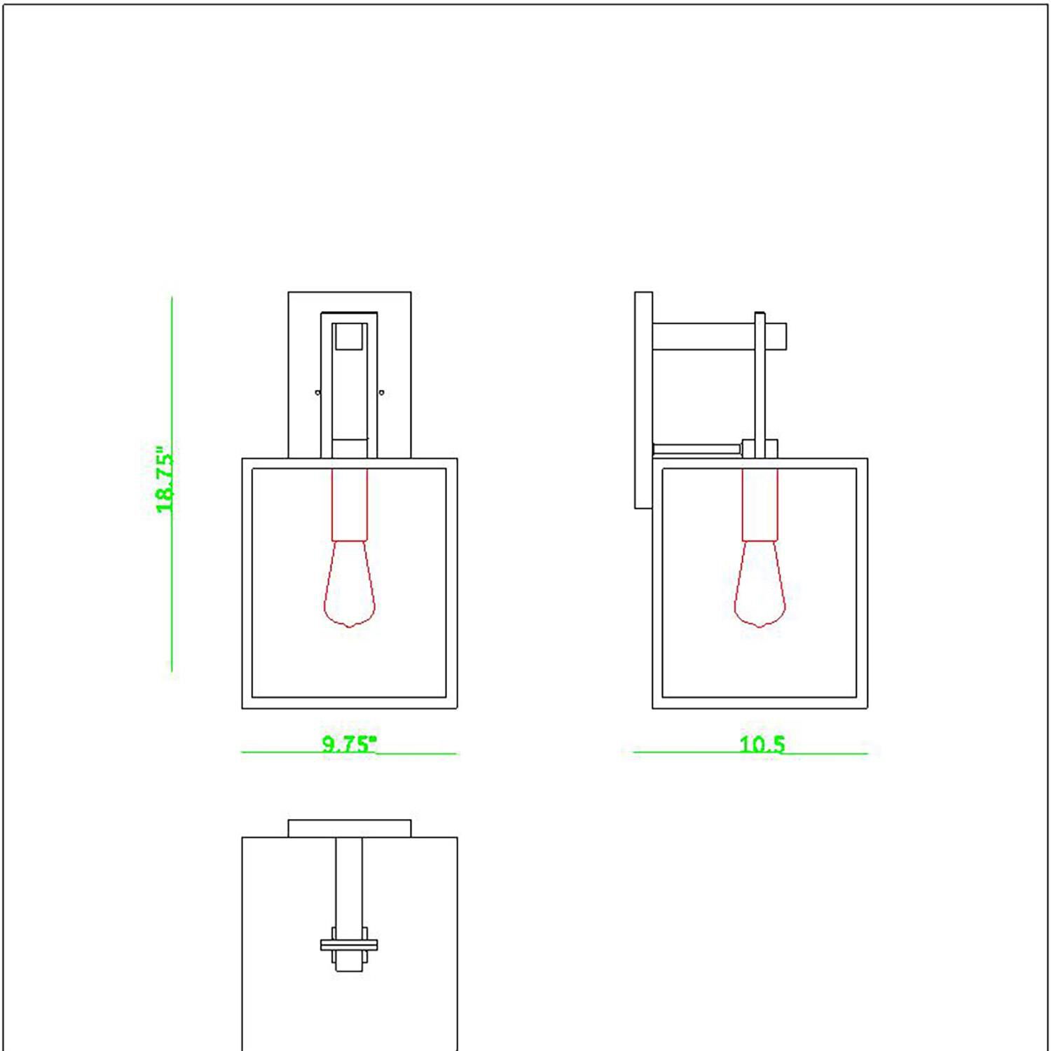 Designers Fountain Preston 18 Inch Tall Outdoor Wall Light
