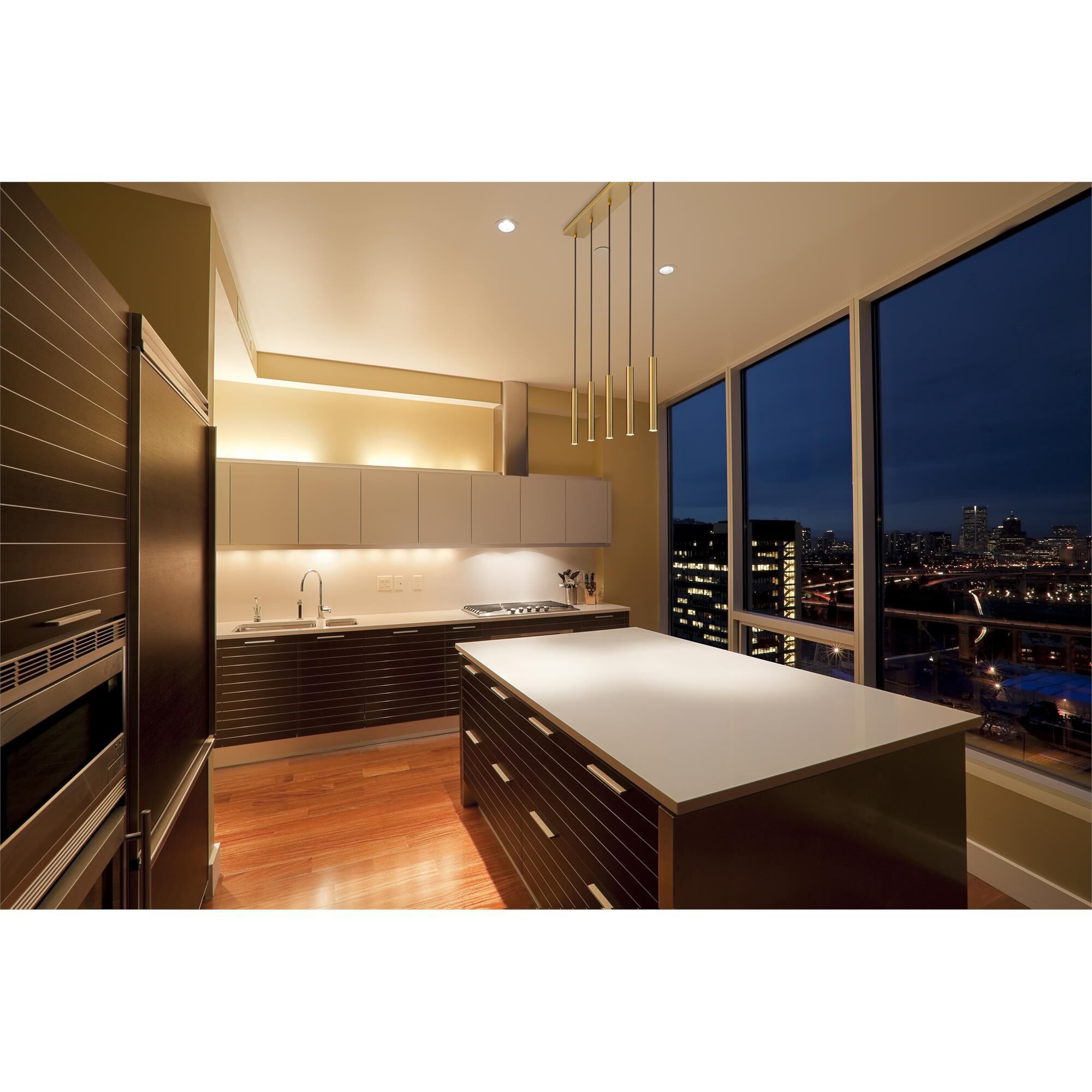 Shown in Modern Gold finish and Modern Gold glass and Modern Gold shade