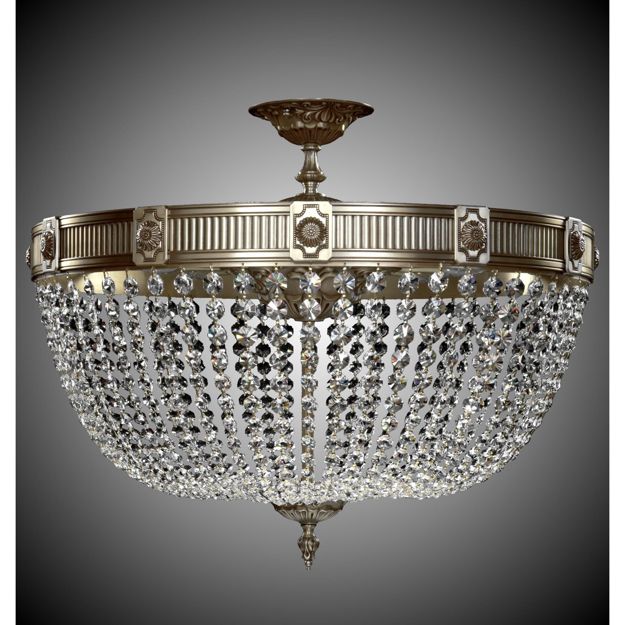 Valencia 24 Inch 12 Light Flush Mount by American Brass and Crystal