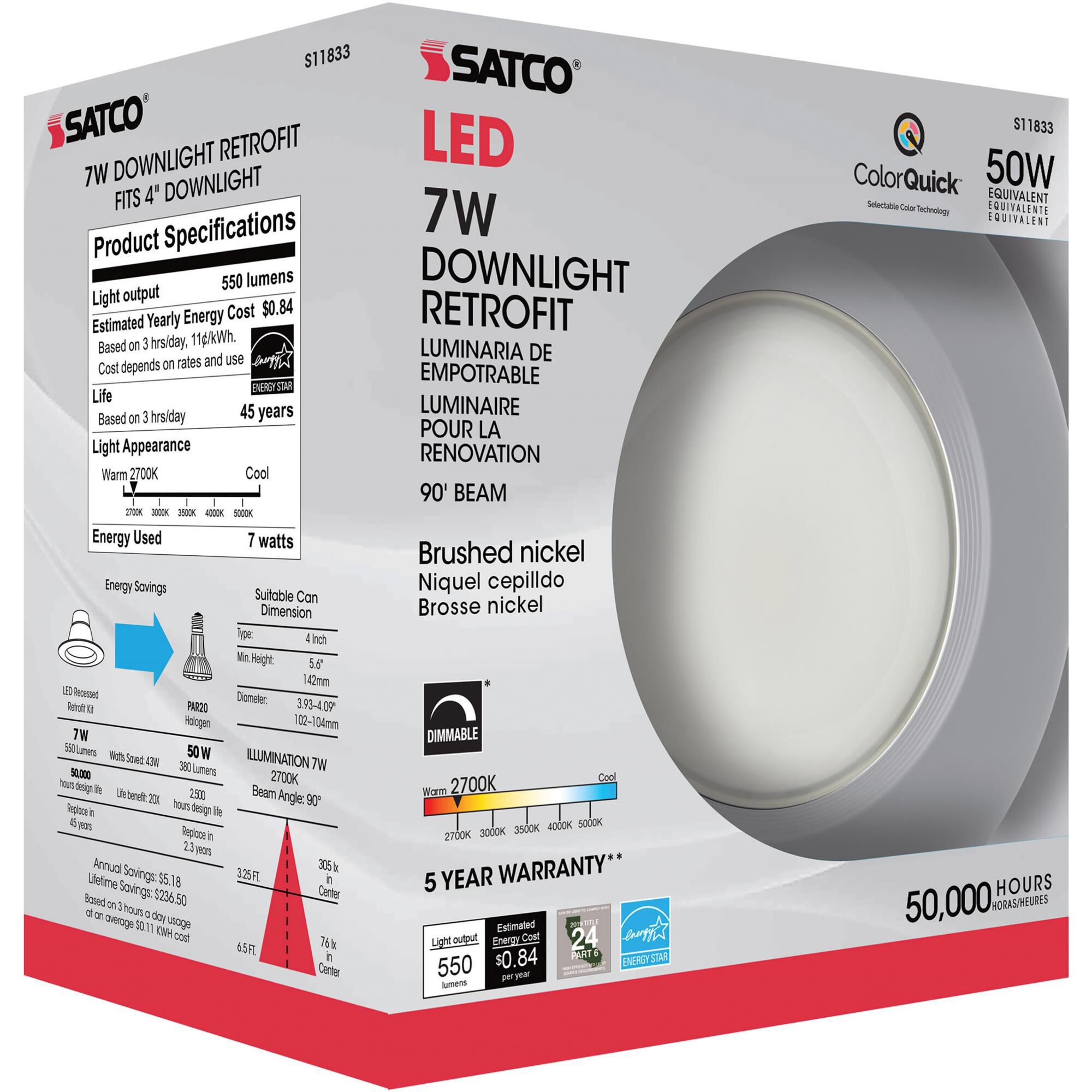 5 Inch LED Recessed Lighting Trim by Satco