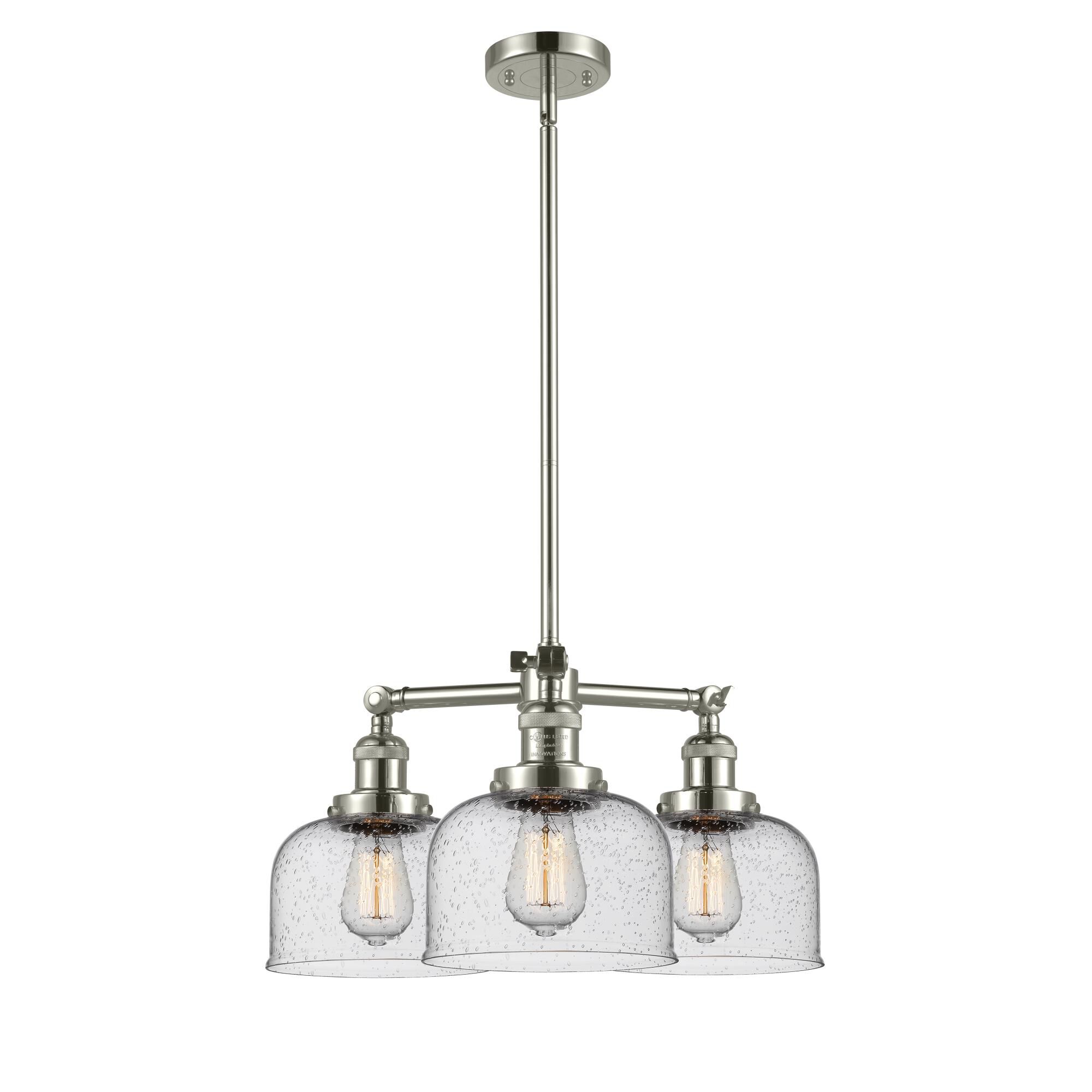 Bruno Marashlian Large Bell 22 Inch 3 Light LED Mini Chandelier by Innovations Lighting
