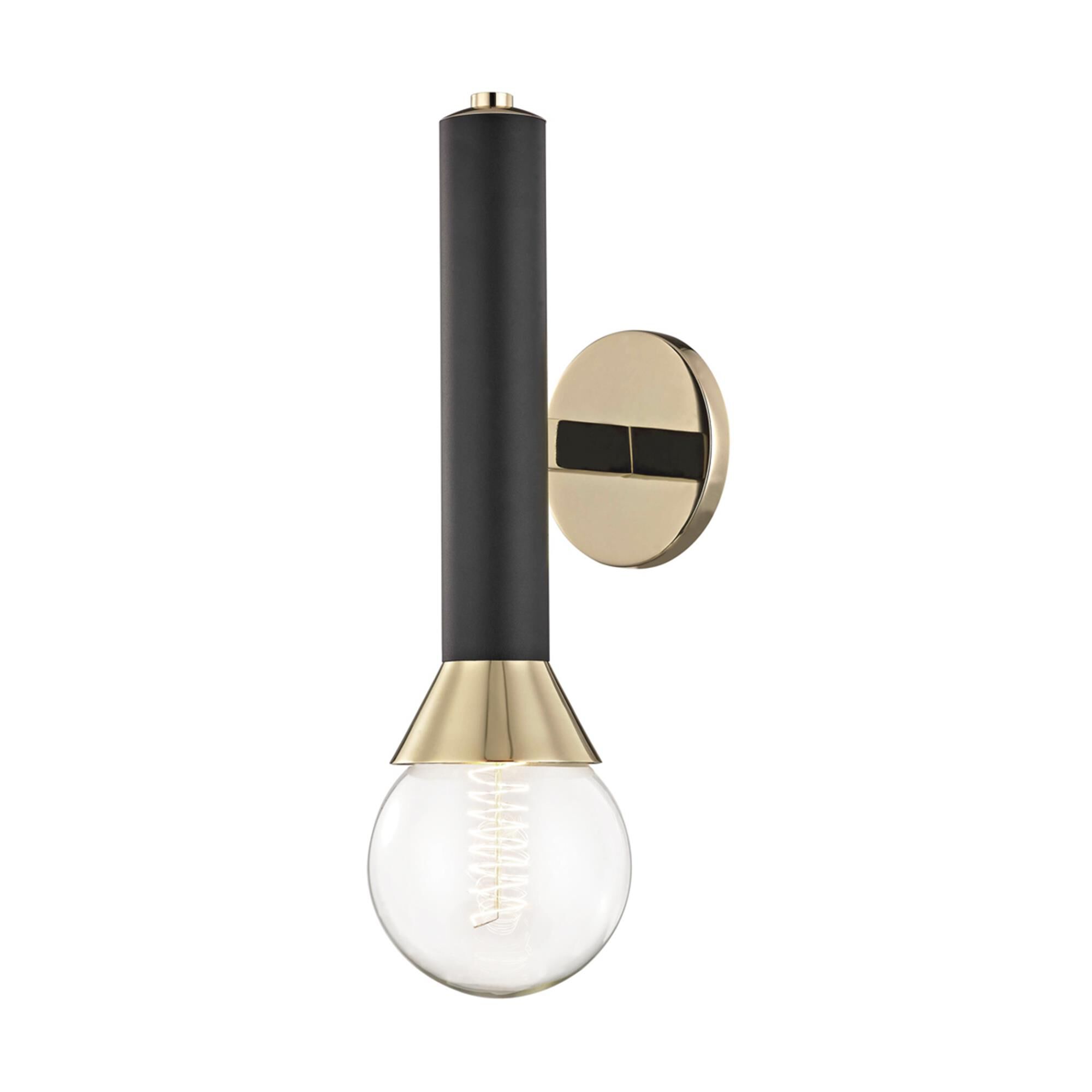 Shown in Polished Brass finish and Black accent