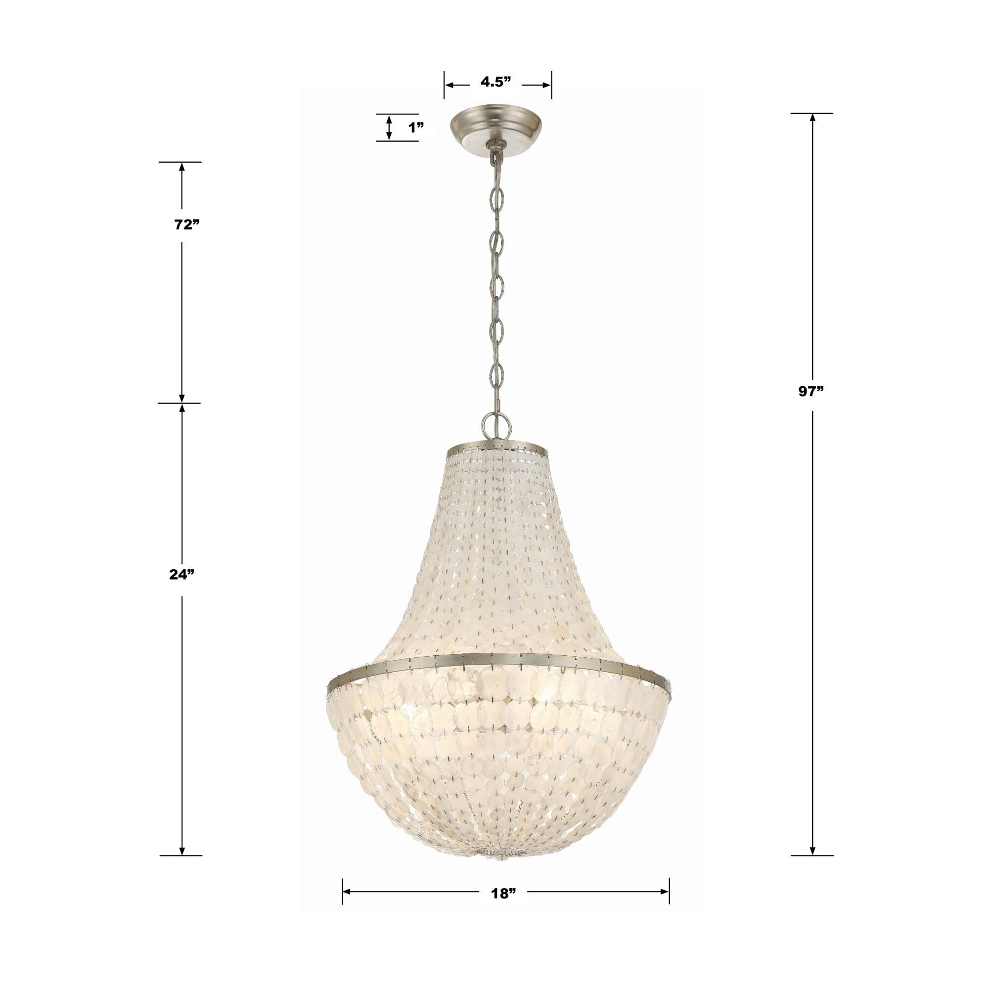 Shown in Antique Silver finish