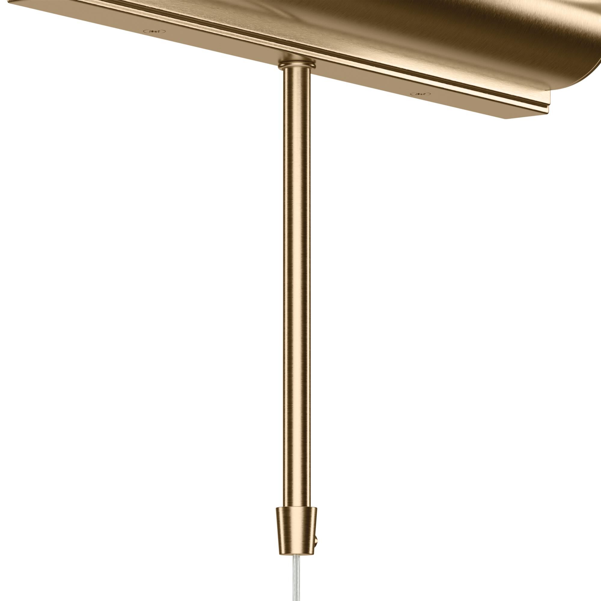 Shown in Champagne Bronze finish and Metal shade