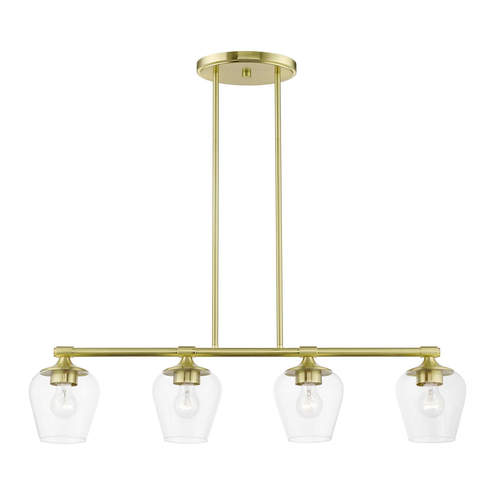 Willow 35 Inch 4 Light Linear Suspension Light by Livex Lighting