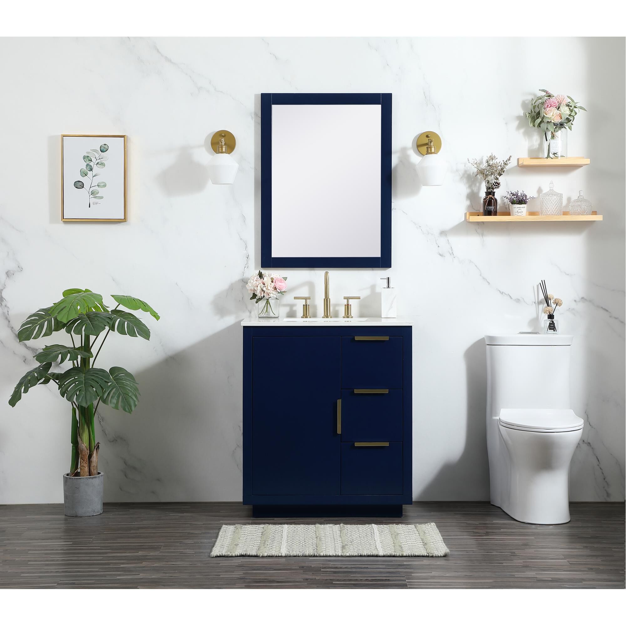 Shown in Blue finish