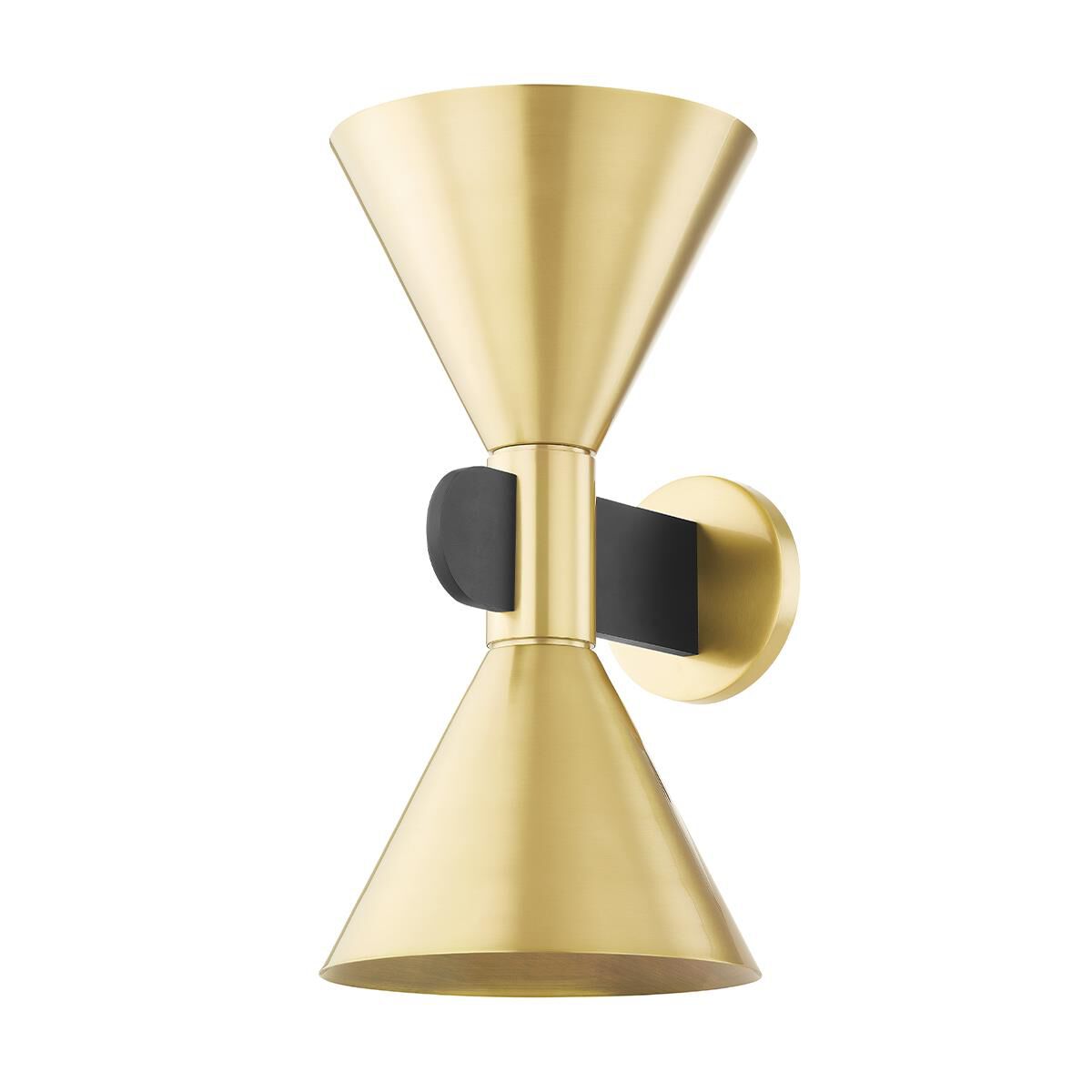 Shown in Aged Brass finish and Aged Brass Metal shade