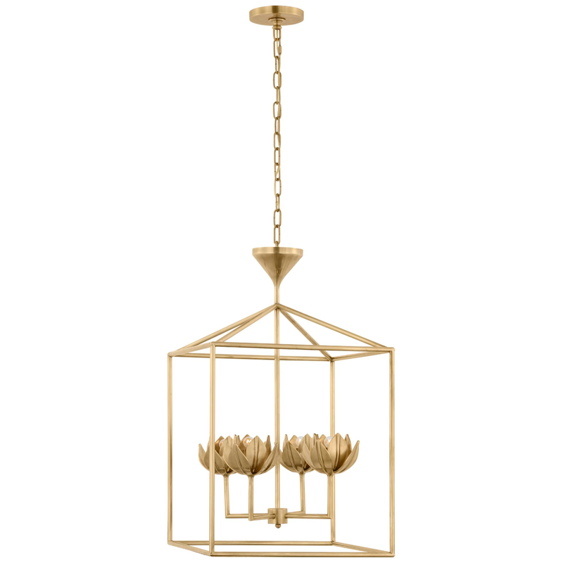 Julie Neill Alberto 18 Inch LED Cage Pendant by Visual Comfort Signature Collection