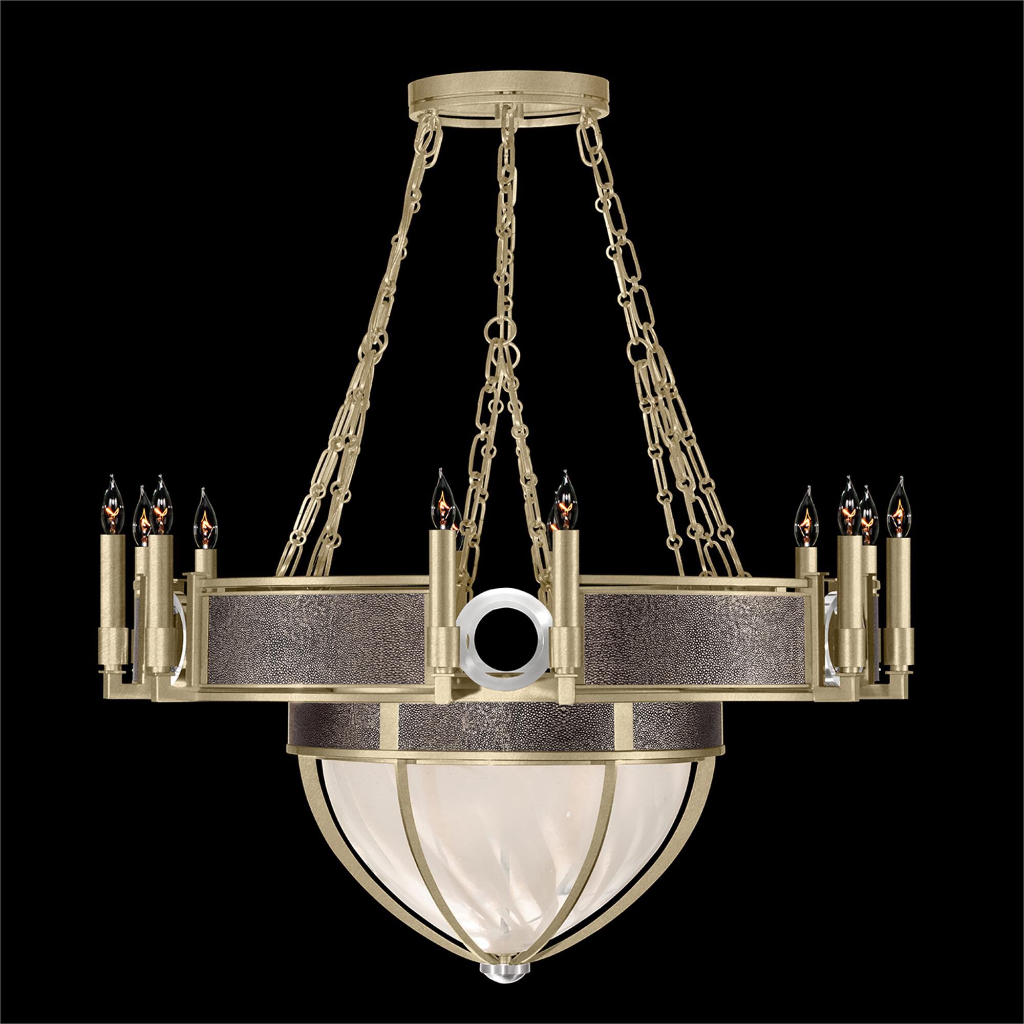 Shown in Soft Gold Leaf and Nickel  finish and Pebble accent