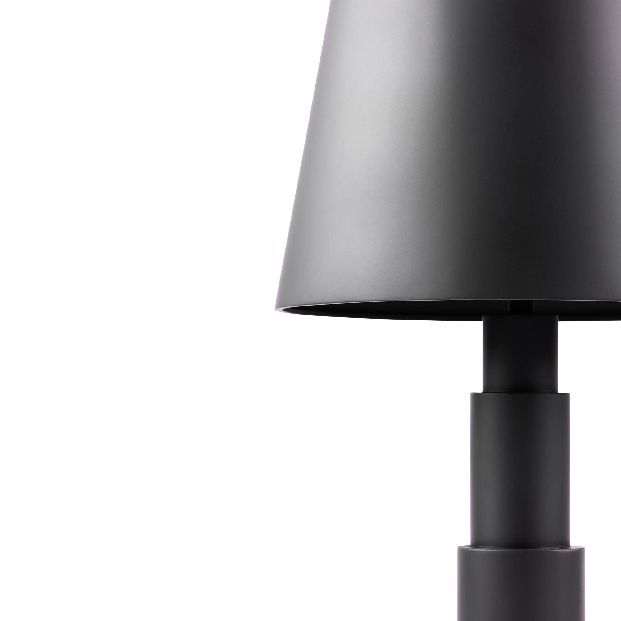 Shown in Matte Black finish and Matte Black shade