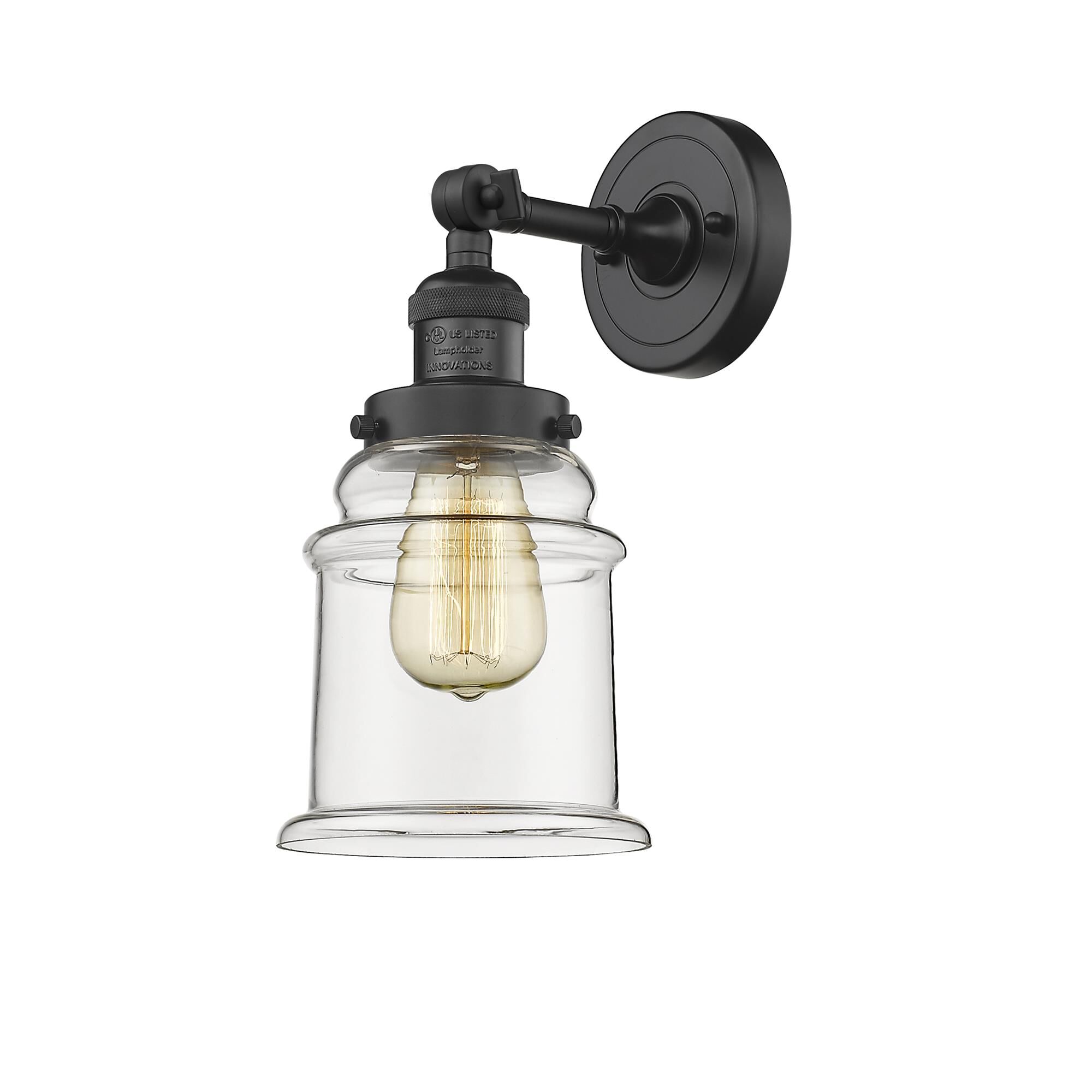 Shown in Matte Black finish and Clear glass