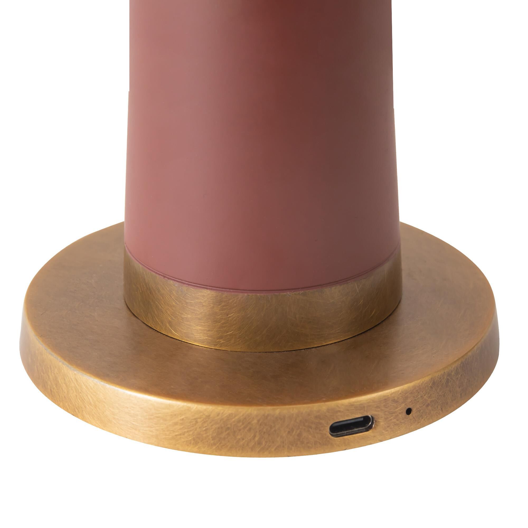 Shown in Burgundy finish and Opal glass